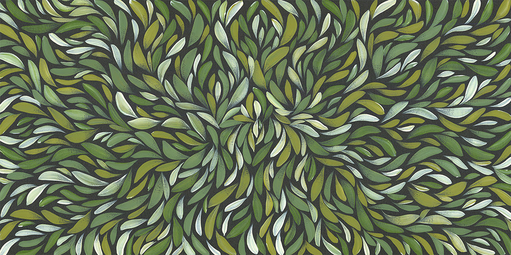 wall-art-print-canvas-poster-framed-Tumbe Tumbetin Baibaiye, Green healing leaves-1