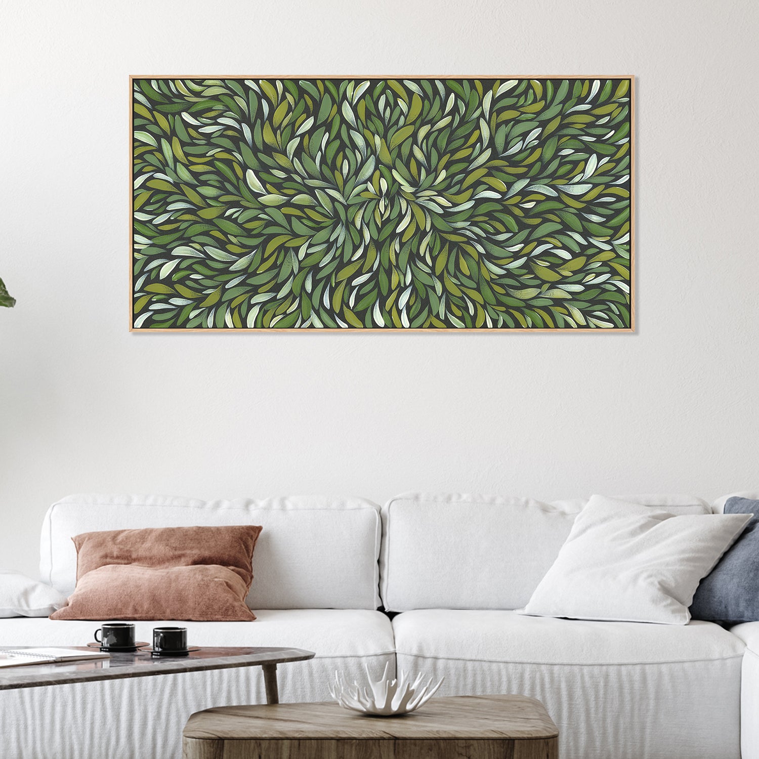 wall-art-print-canvas-poster-framed-Tumbe Tumbetin Baibaiye, Green healing leaves-2