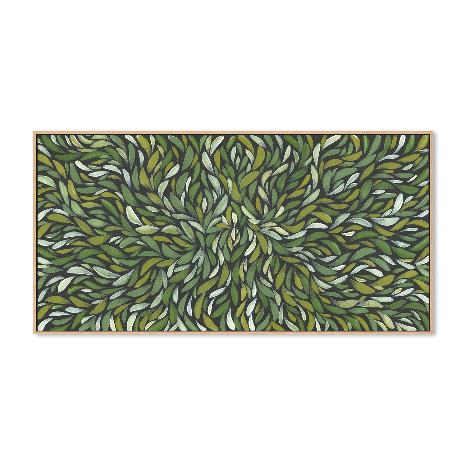 wall-art-print-canvas-poster-framed-Tumbe Tumbetin Baibaiye, Green healing leaves-4