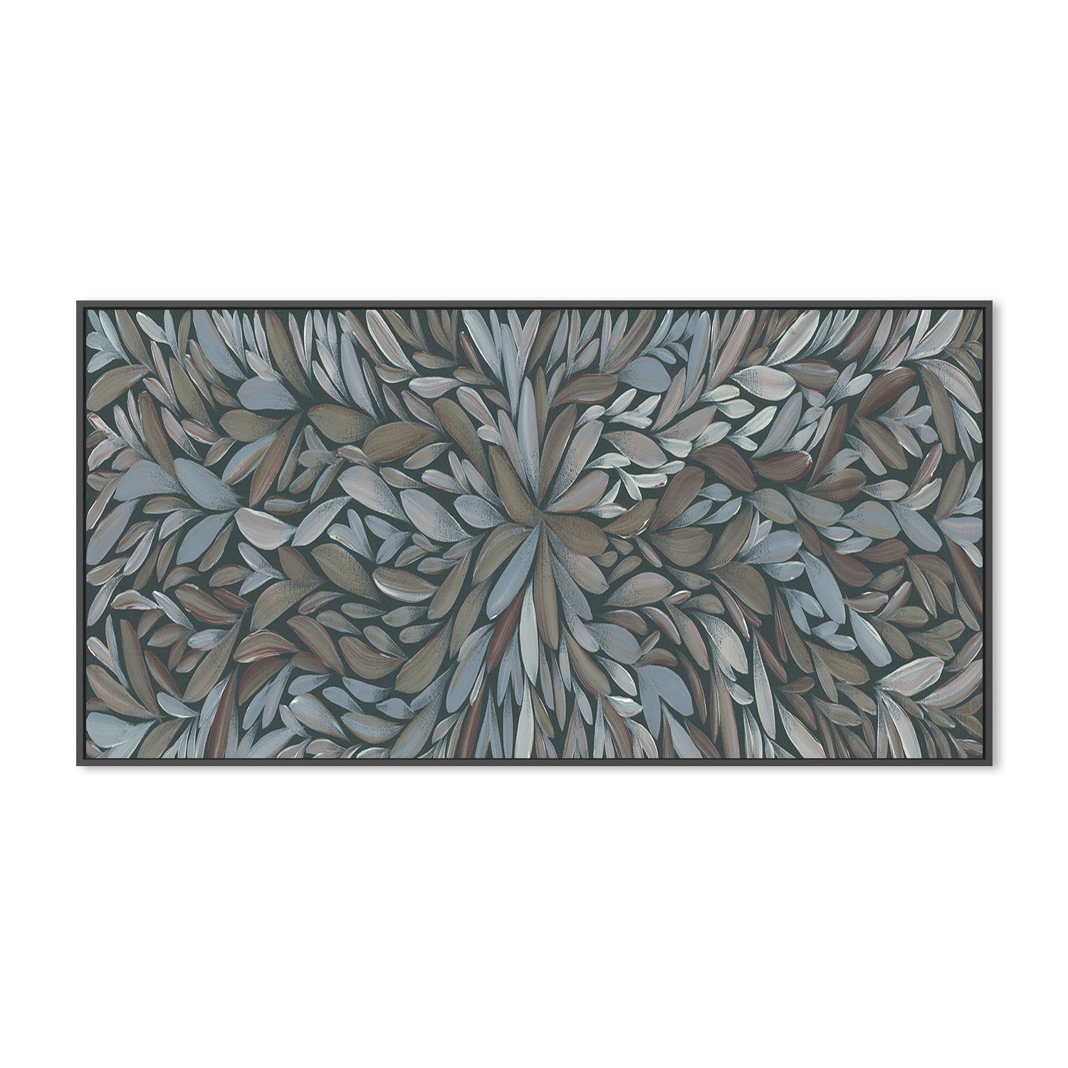 wall-art-print-canvas-poster-framed-Tumbetin Baibaiye, Healing Leaves, Brown and Cream, Blue Tone , By Emma Rigney-3