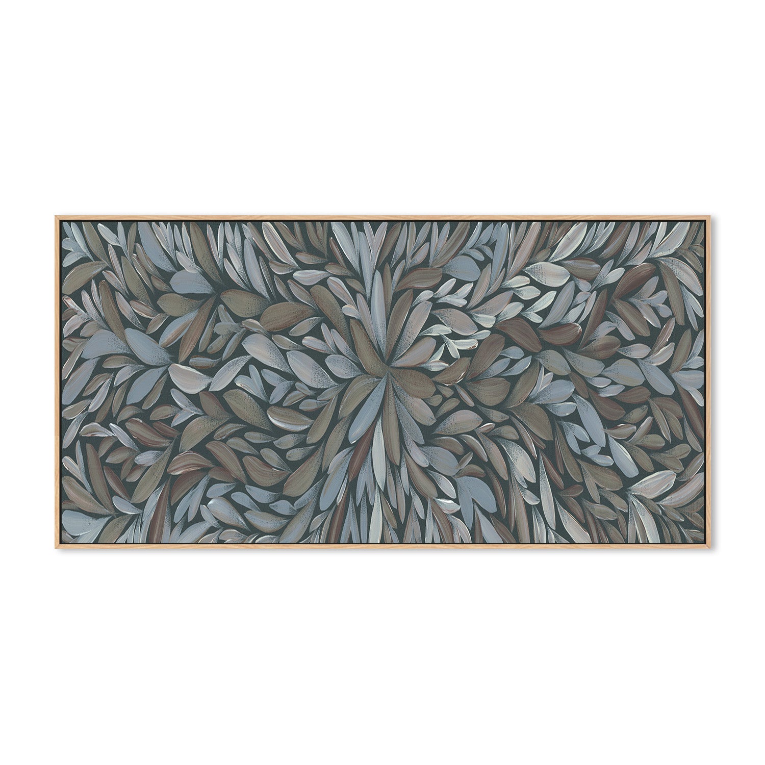 wall-art-print-canvas-poster-framed-Tumbetin Baibaiye, Healing Leaves, Brown and Cream, Blue Tone , By Emma Rigney-4