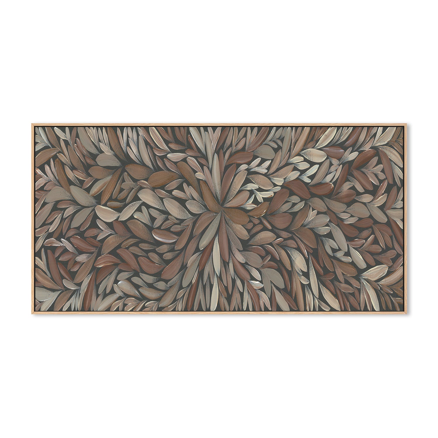 wall-art-print-canvas-poster-framed-Tumbetin Baibaiye, Healing Leaves, Brown and Cream , By Emma Rigney-4