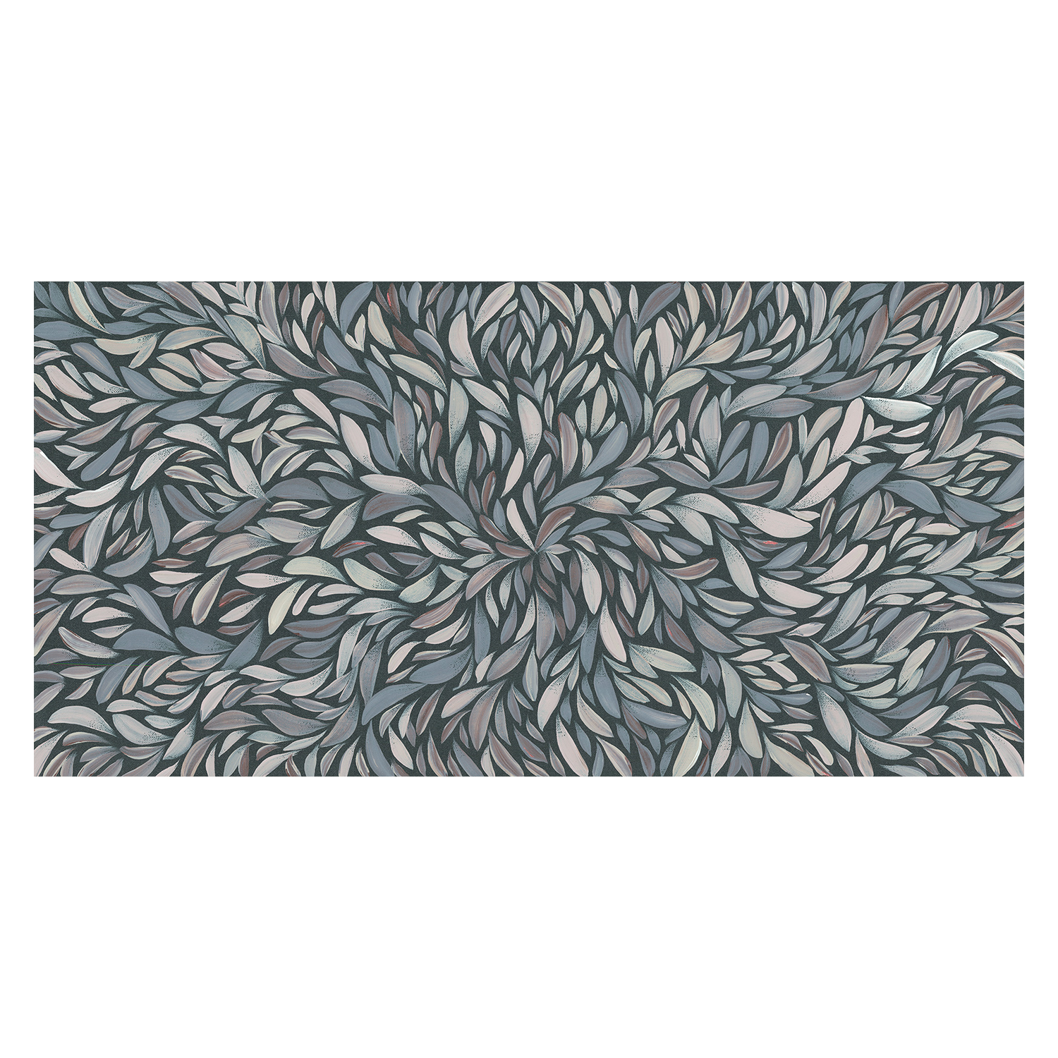 wall-art-print-canvas-poster-framed-Tumbetin Baibaiye, Healing Leaves, Brown Cream and Grey, Blue Tone , By Emma Rigney-1