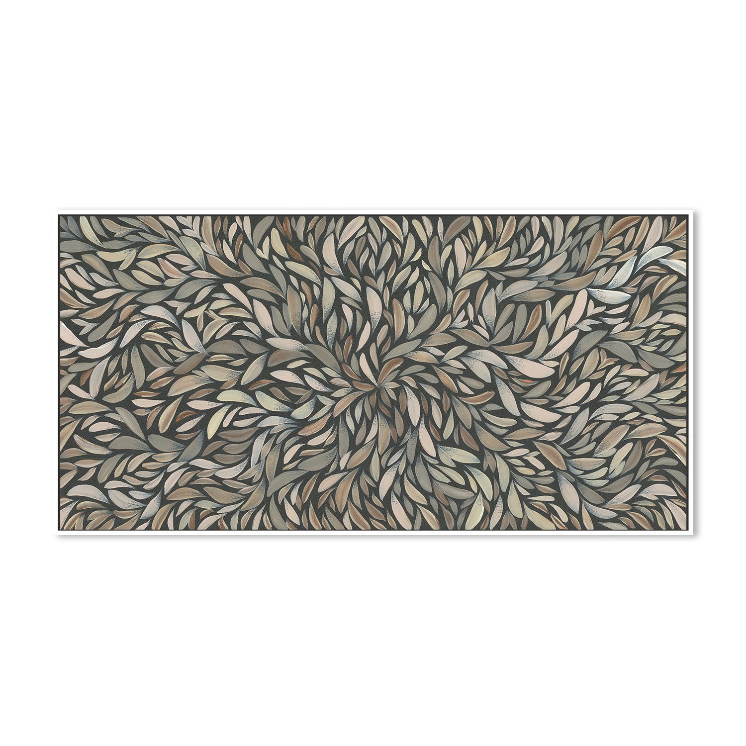 wall-art-print-canvas-poster-framed-Tumbetin Baibaiye, Healing Leaves, Brown Cream and Grey , By Emma Rigney-5