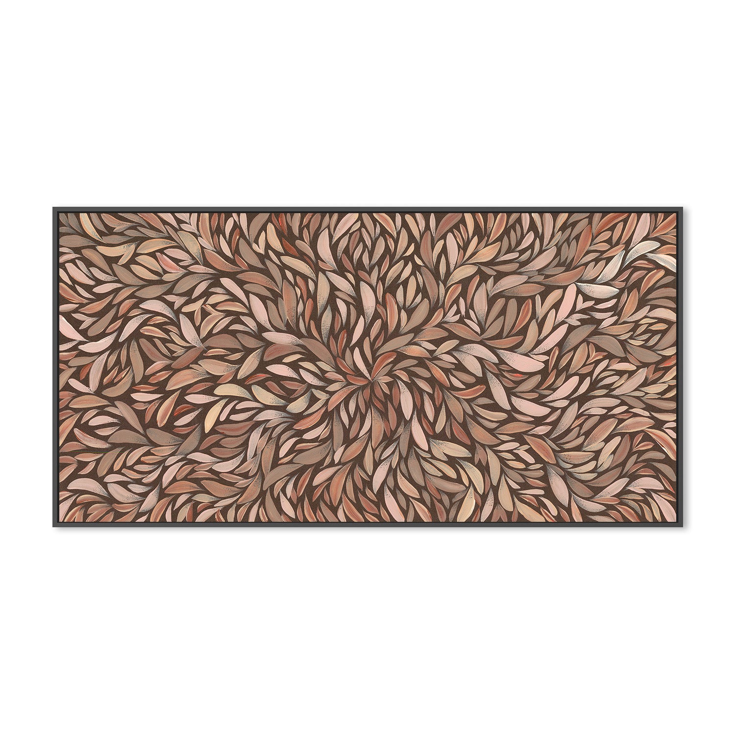 wall-art-print-canvas-poster-framed-Tumbetin Baibaiye, Healing Leaves, Brown Cream and Grey, Mocha Tone , By Emma Rigney-3