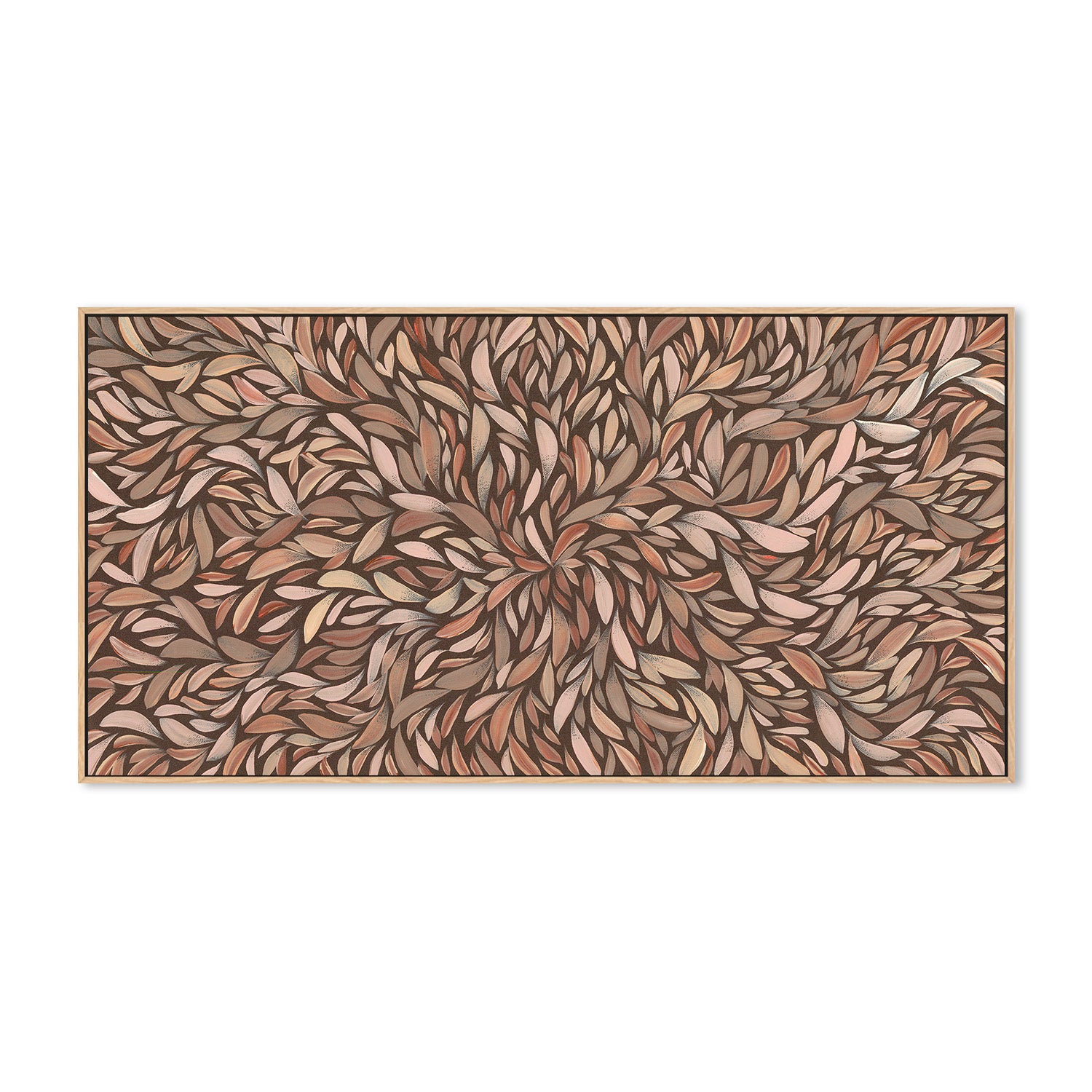 wall-art-print-canvas-poster-framed-Tumbetin Baibaiye, Healing Leaves, Brown Cream and Grey, Mocha Tone , By Emma Rigney-4