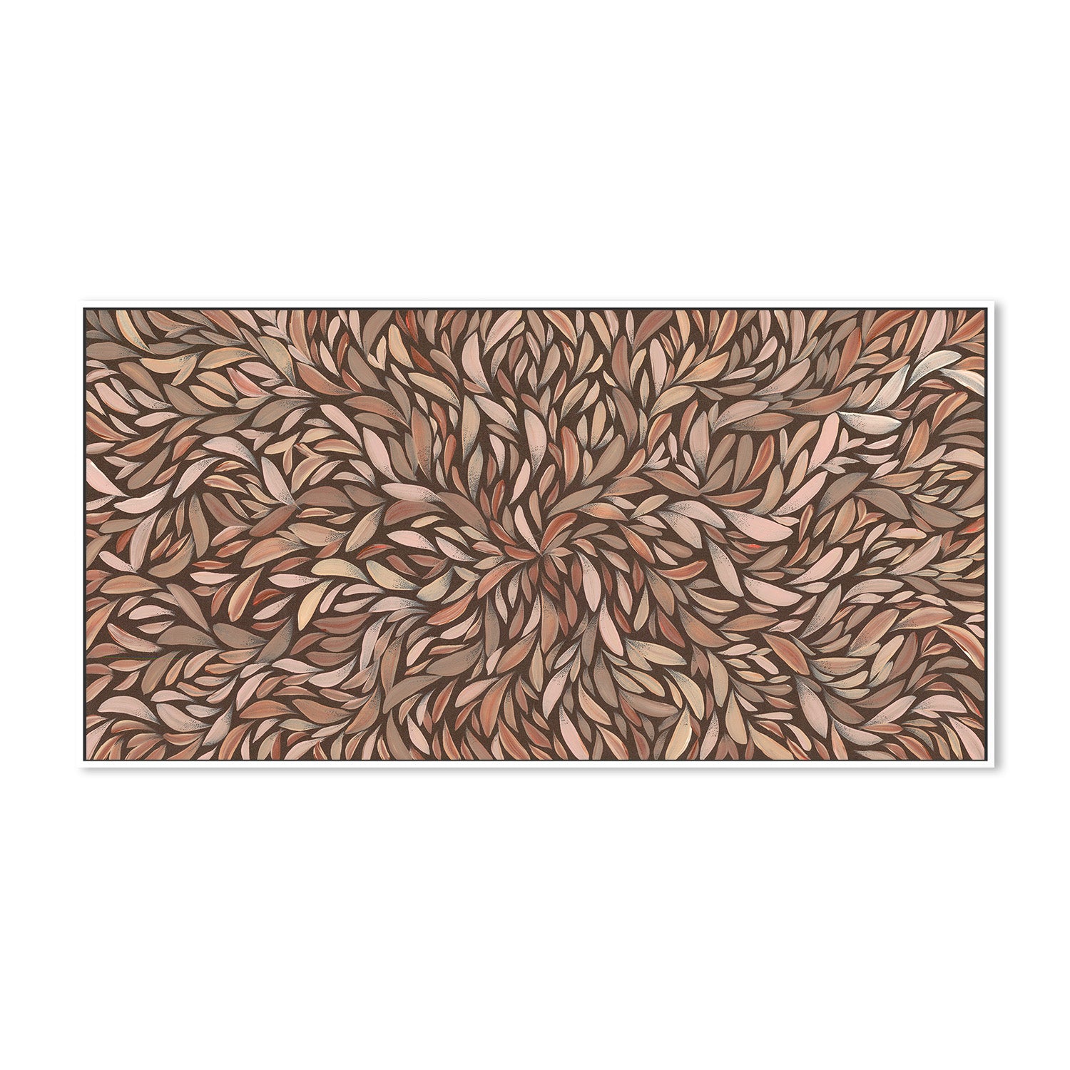 wall-art-print-canvas-poster-framed-Tumbetin Baibaiye, Healing Leaves, Brown Cream and Grey, Mocha Tone , By Emma Rigney-5