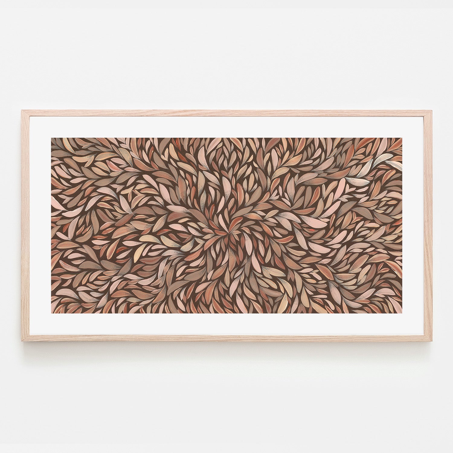 wall-art-print-canvas-poster-framed-Tumbetin Baibaiye, Healing Leaves, Brown Cream and Grey, Mocha Tone , By Emma Rigney-6