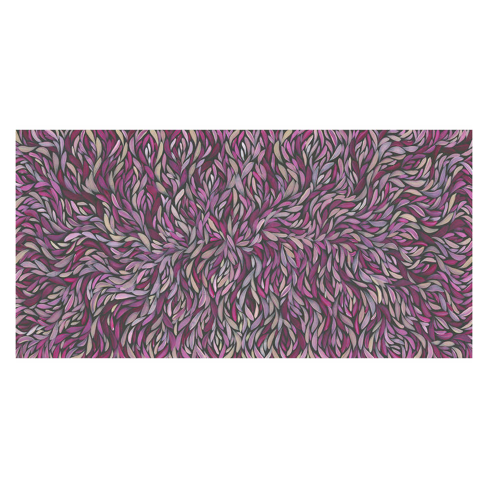wall-art-print-canvas-poster-framed-Tumbetin Baibaiye, Healing Leaves, Purple Beige and Cream , By Emma Rigney-1