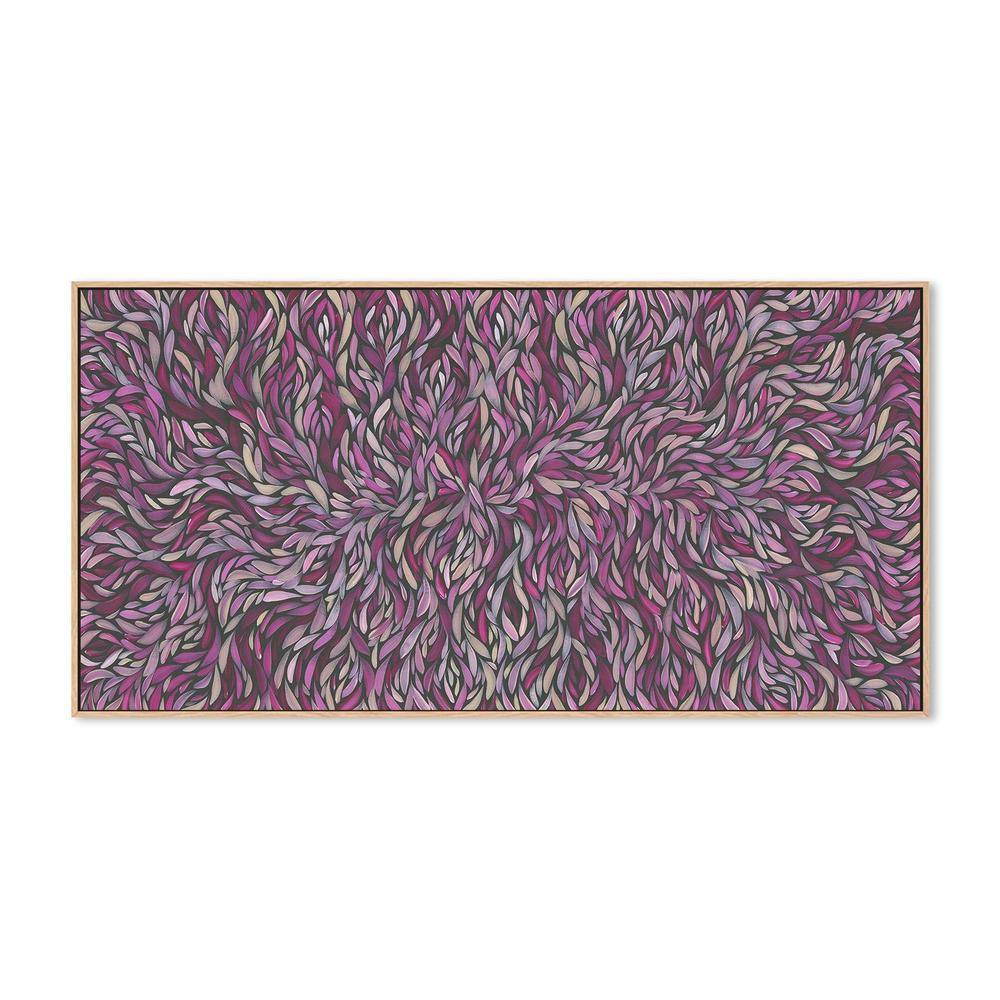 wall-art-print-canvas-poster-framed-Tumbetin Baibaiye, Healing Leaves, Purple Beige and Cream , By Emma Rigney-4