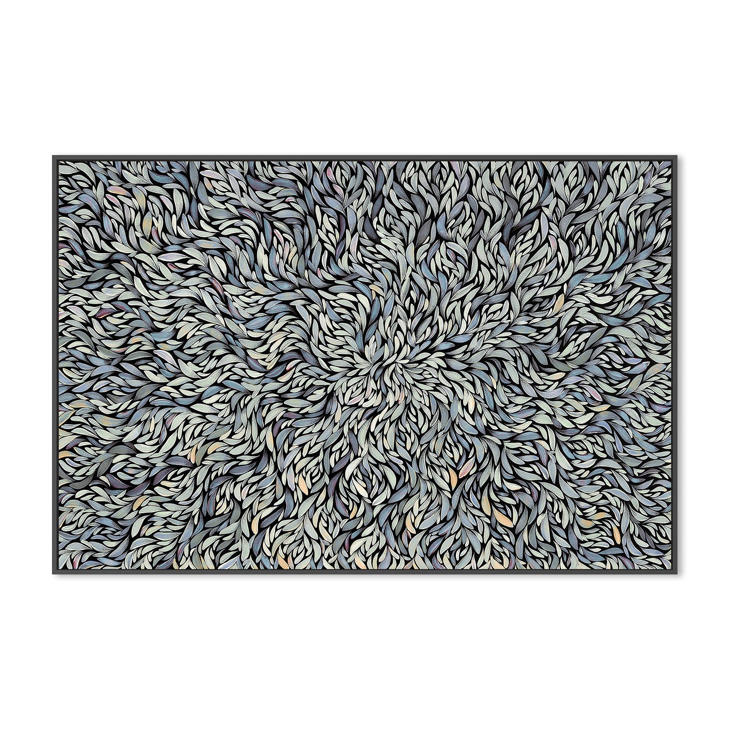 wall-art-print-canvas-poster-framed-Tumbetin Baibaiye, Healing Leaves Series, Blue Tone , By Emma Rigney-3