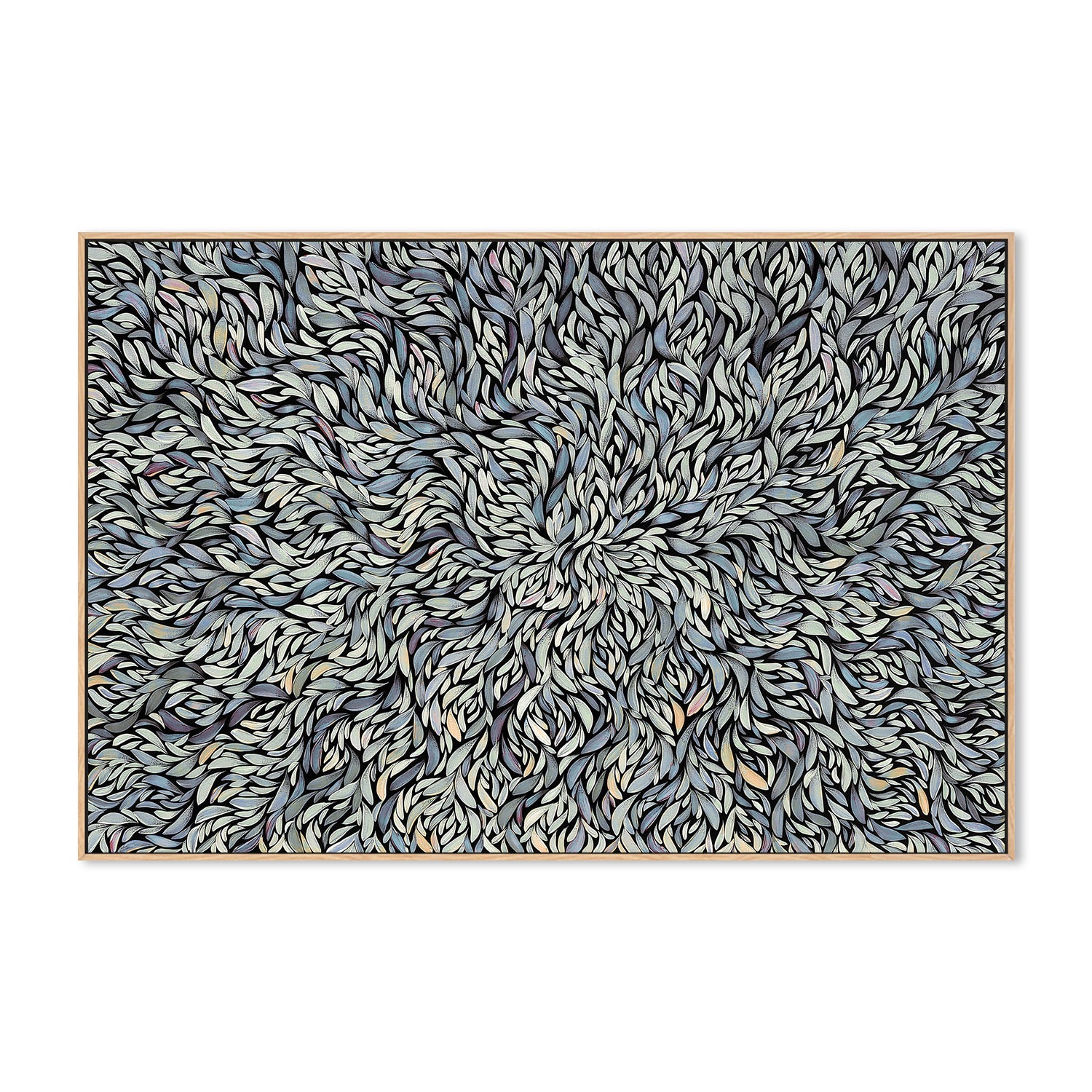 wall-art-print-canvas-poster-framed-Tumbetin Baibaiye, Healing Leaves Series, Blue Tone , By Emma Rigney-4