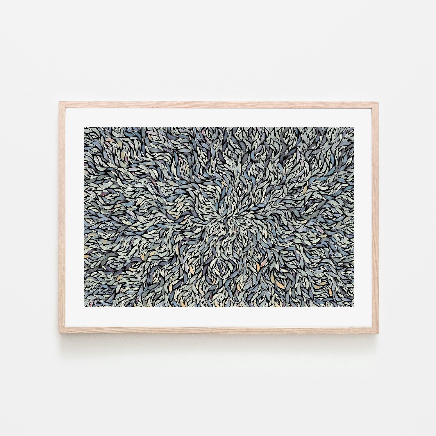 wall-art-print-canvas-poster-framed-Tumbetin Baibaiye, Healing Leaves Series, Blue Tone , By Emma Rigney-6