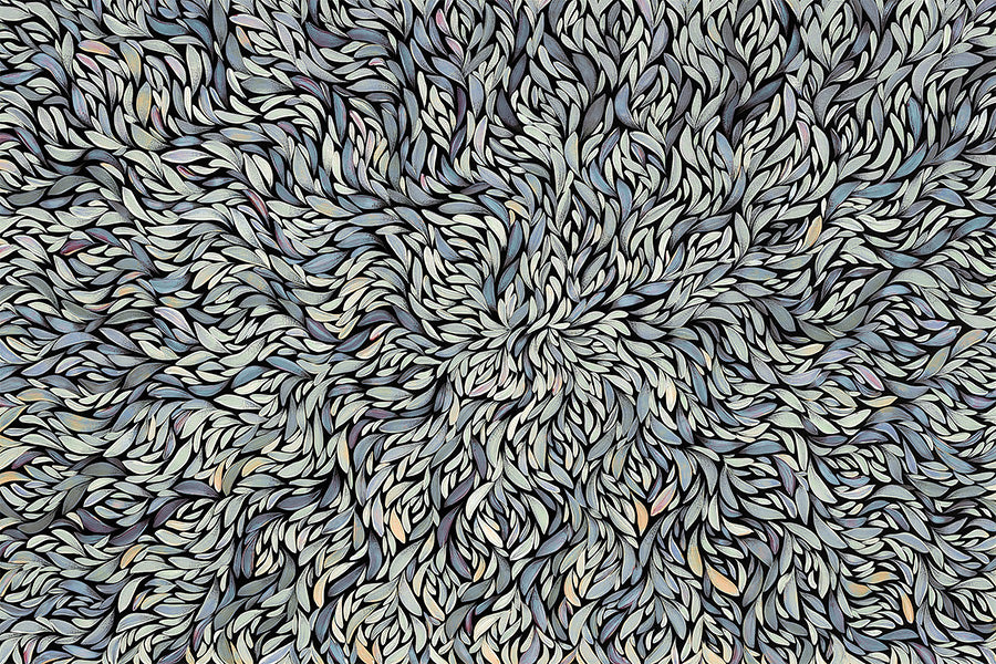 wall-art-print-canvas-poster-framed-Tumbetin Baibaiye, Healing Leaves Series, Blue Tone , By Emma Rigney-8