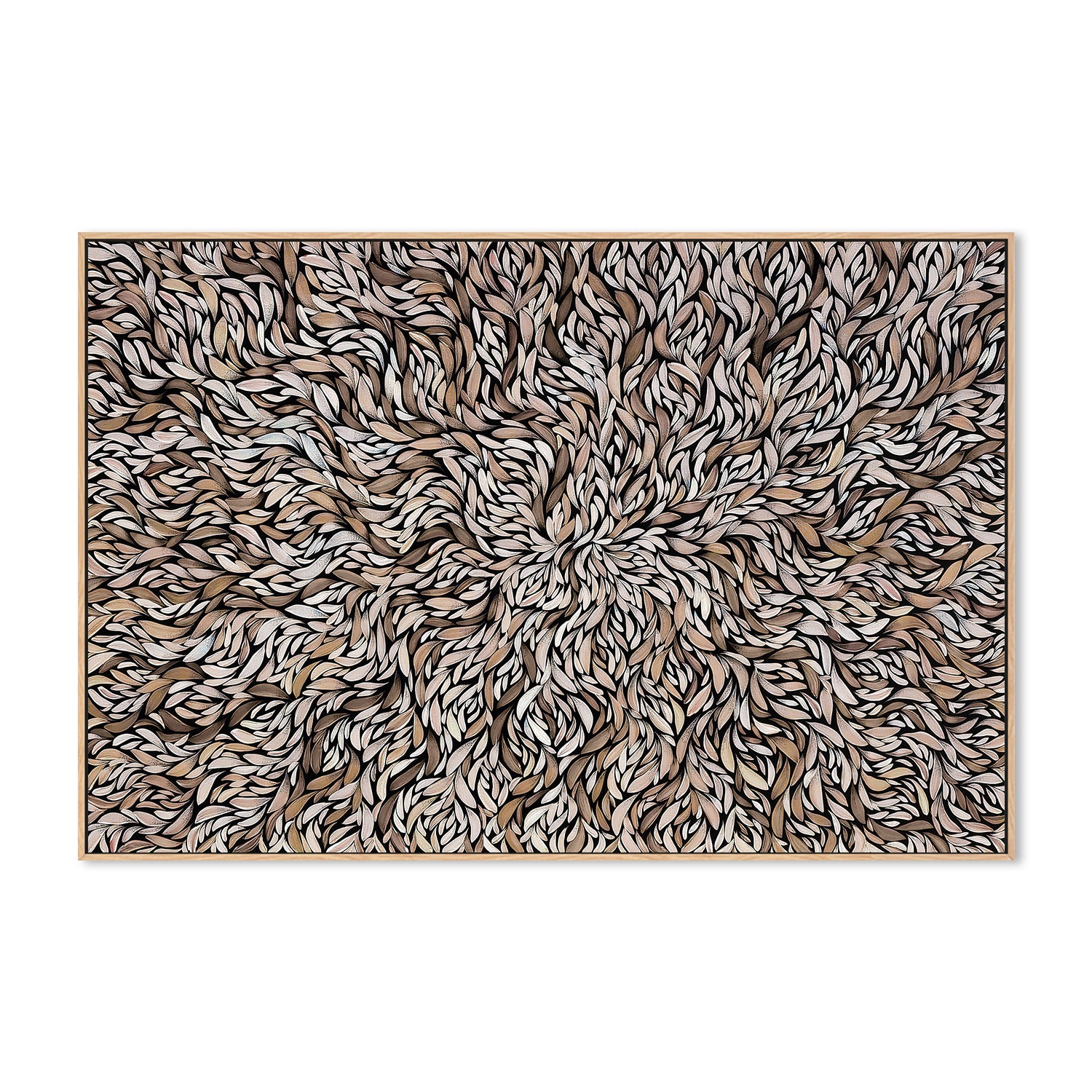 wall-art-print-canvas-poster-framed-Tumbetin Baibaiye, Healing Leaves Series, Mocha Tone , By Emma Rigney-4