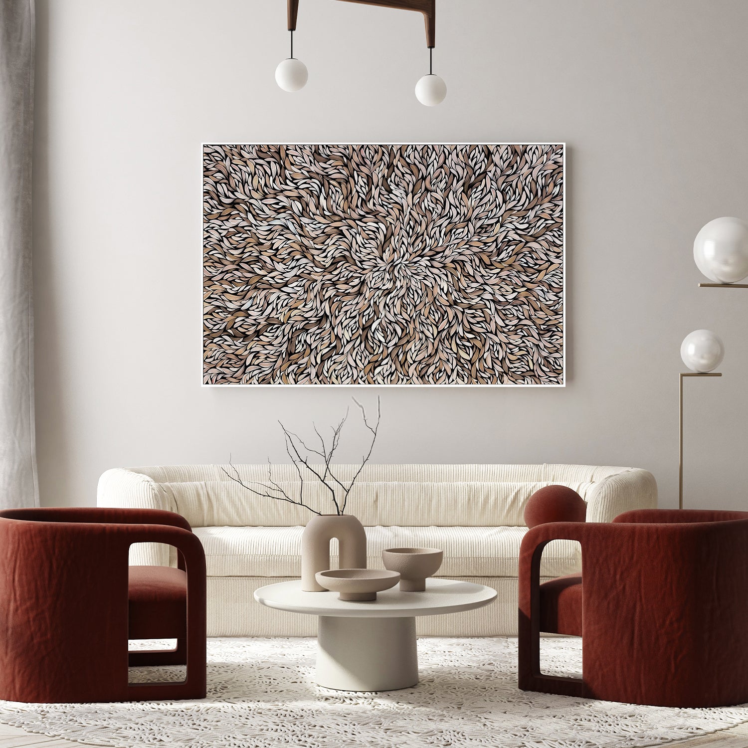 wall-art-print-canvas-poster-framed-Tumbetin Baibaiye, Healing Leaves Series, Mocha Tone , By Emma Rigney-7