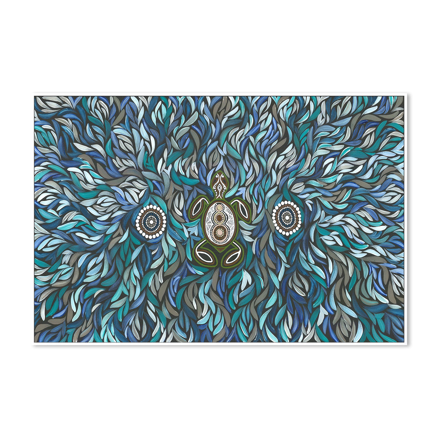 wall-art-print-canvas-poster-framed-Turtle on life's Journey in deep water dreaming-5