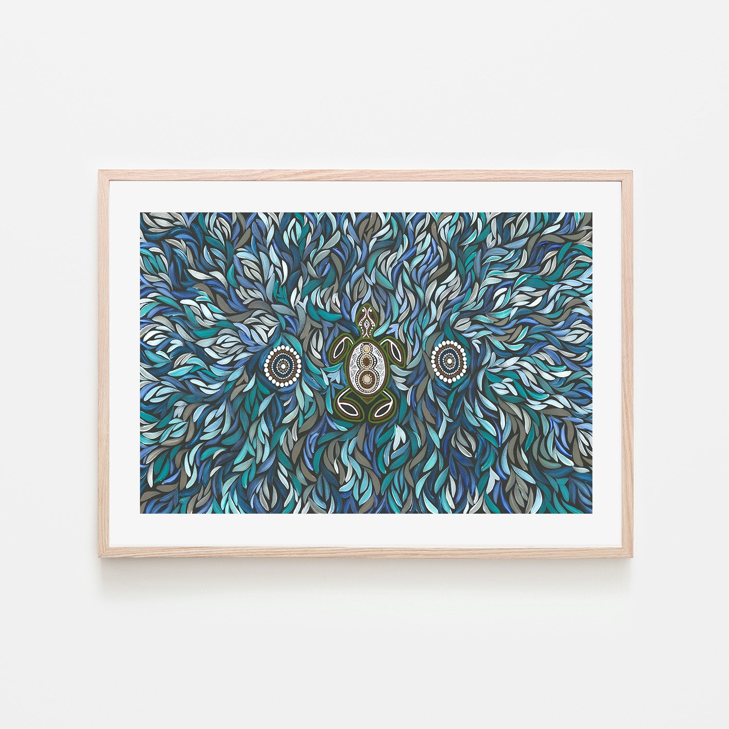 wall-art-print-canvas-poster-framed-Turtle on life's Journey in deep water dreaming-6