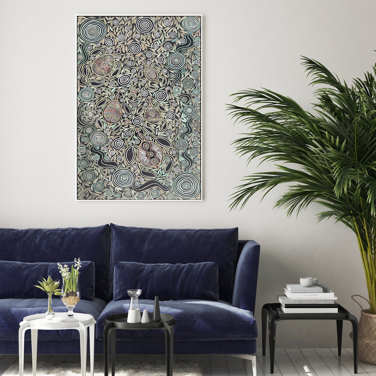 wall-art-print-canvas-poster-framed-Turtles In Deep Water Dreaming, Earths Green Tone , By Emma Rigney-7