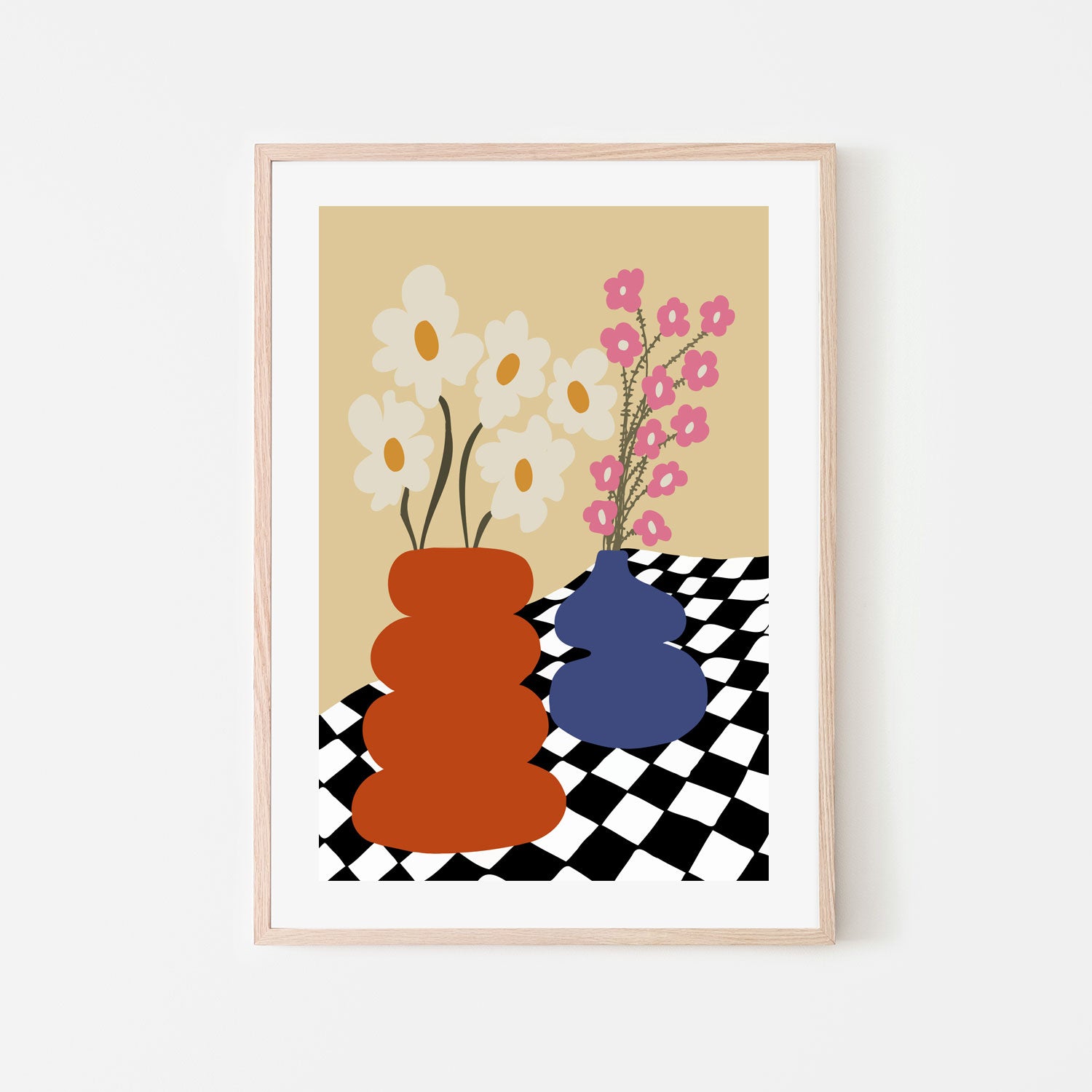 wall-art-print-canvas-poster-framed-Two Blooming Pottery , By Miho Art Studio , By Miho Art Studio-6