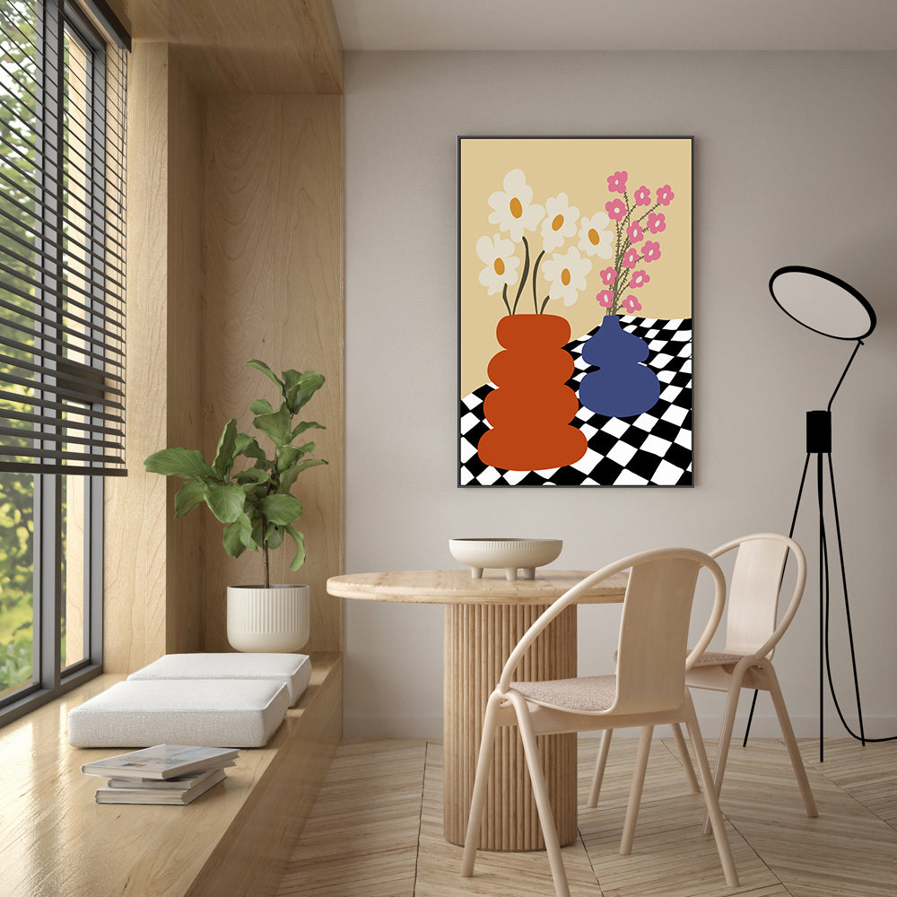 wall-art-print-canvas-poster-framed-Two Blooming Pottery , By Miho Art Studio , By Miho Art Studio-7