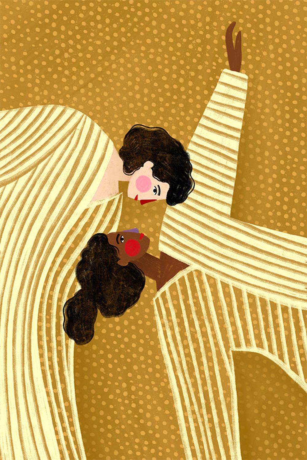 wall-art-print-canvas-poster-framed-Two Line Women-1