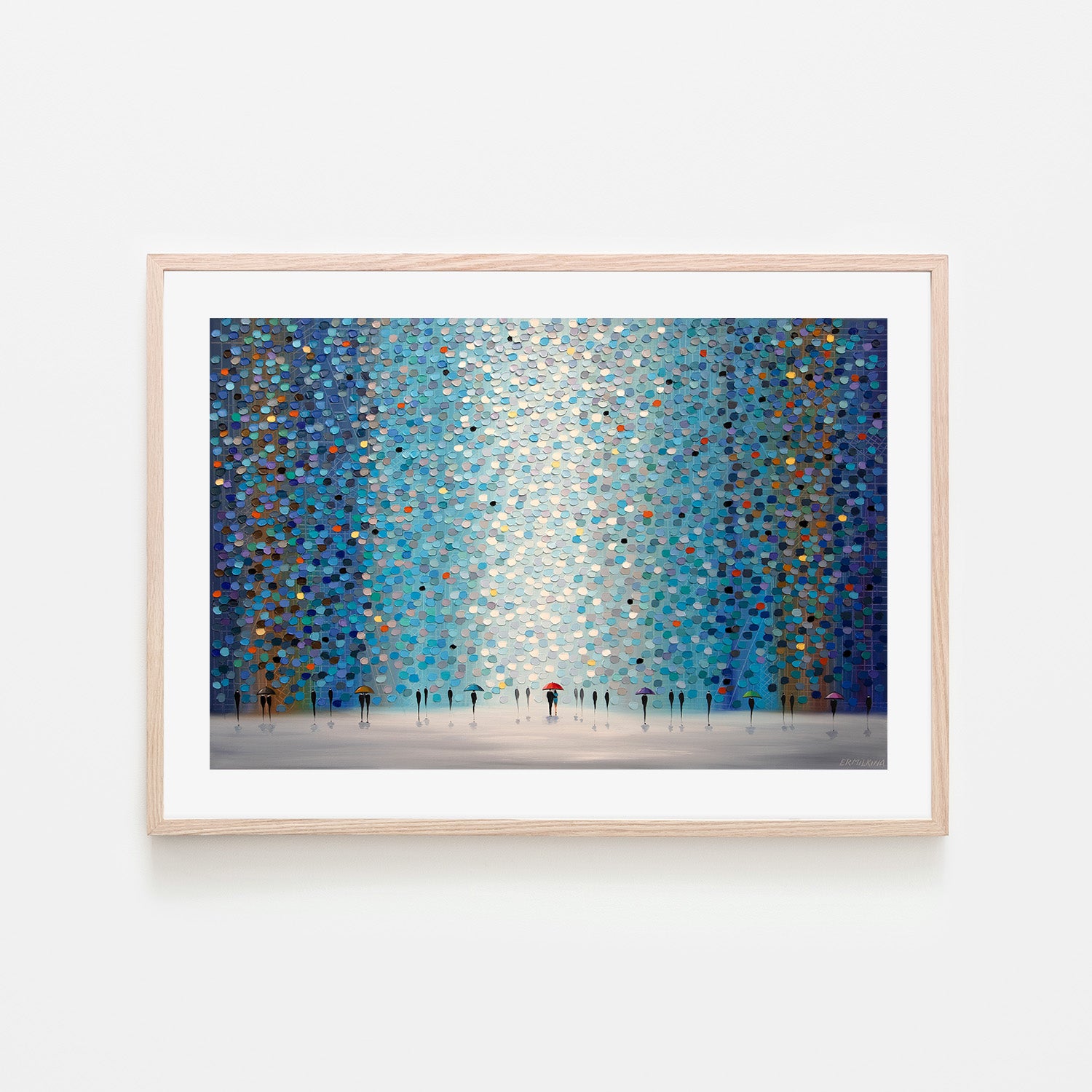 wall-art-print-canvas-poster-framed-Umbrellas At Night-6