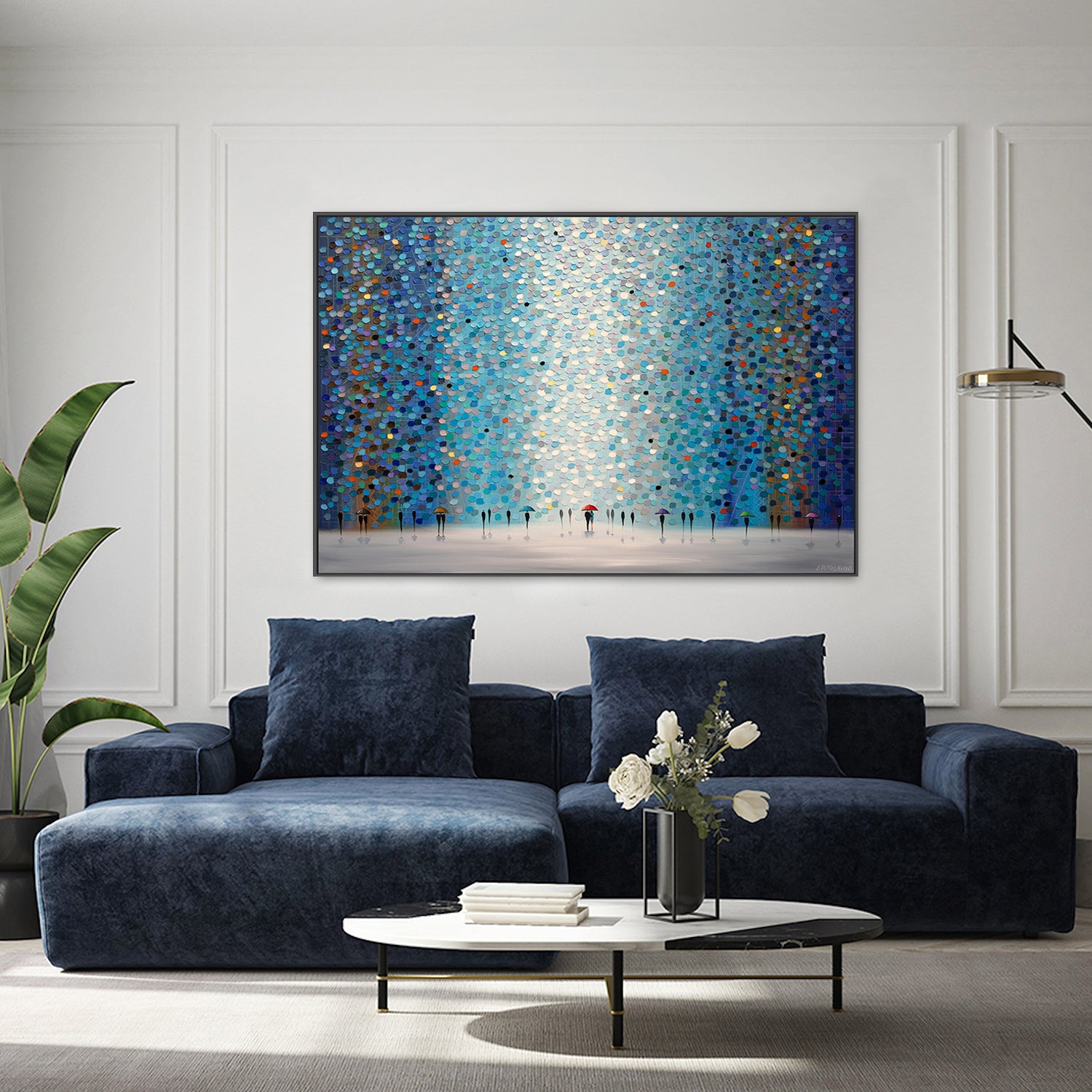 wall-art-print-canvas-poster-framed-Umbrellas At Night-7