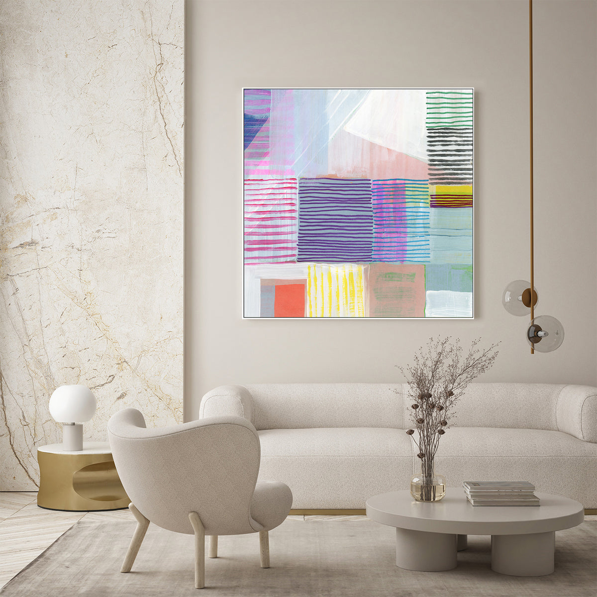 wall-art-print-canvas-poster-framed-Un Dessin Abstracte, Style A-7