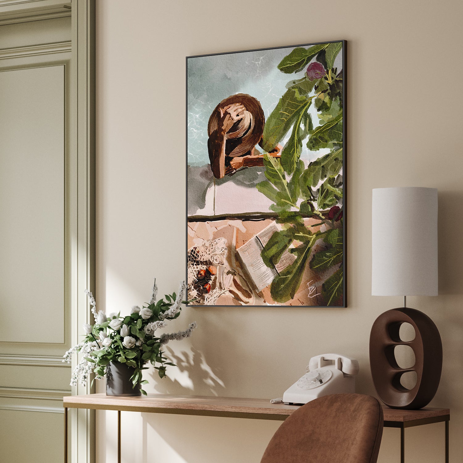 wall-art-print-canvas-poster-framed-Under the fig tree-2