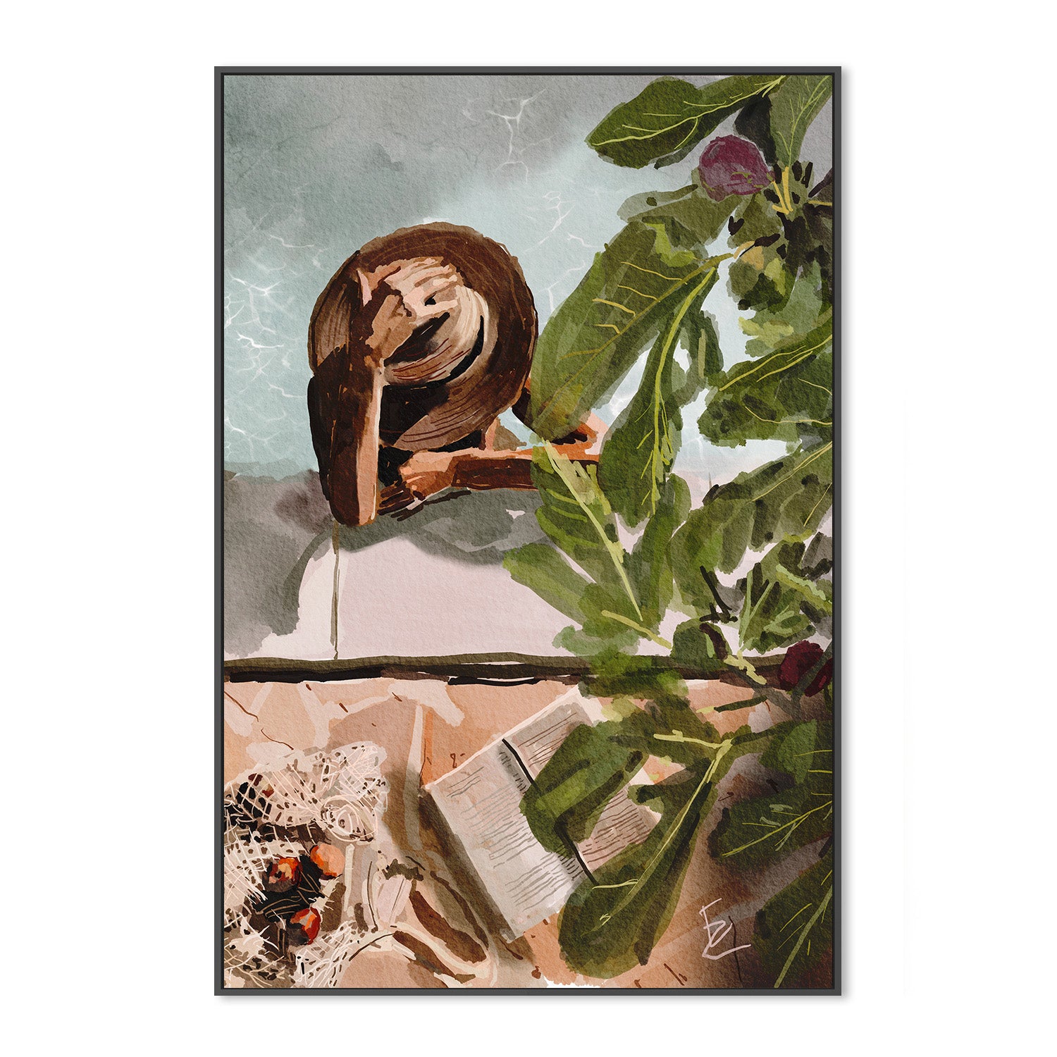 wall-art-print-canvas-poster-framed-Under the fig tree-3