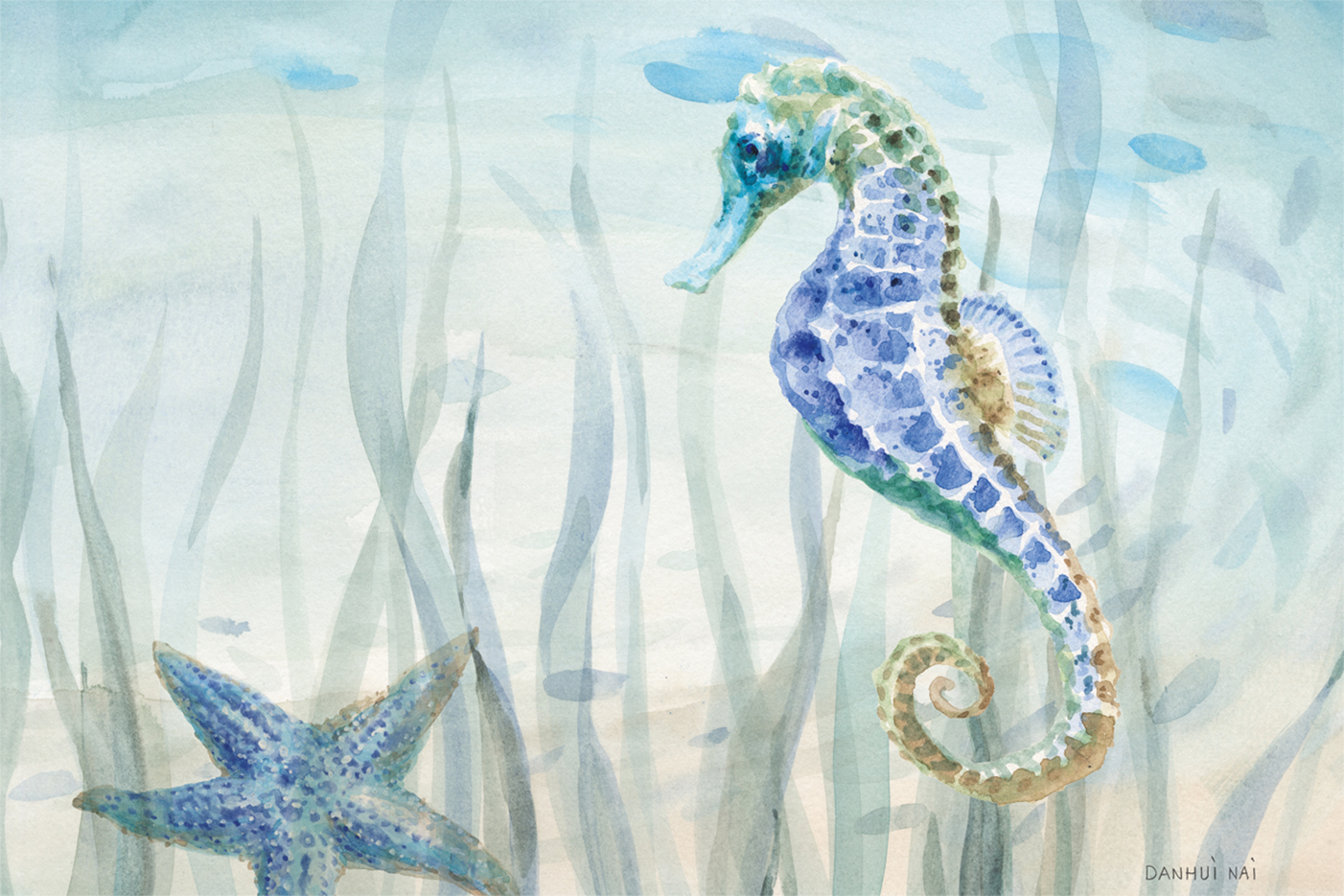 wall-art-print-canvas-poster-framed-Undersea Friends , By Danhui Nai-1