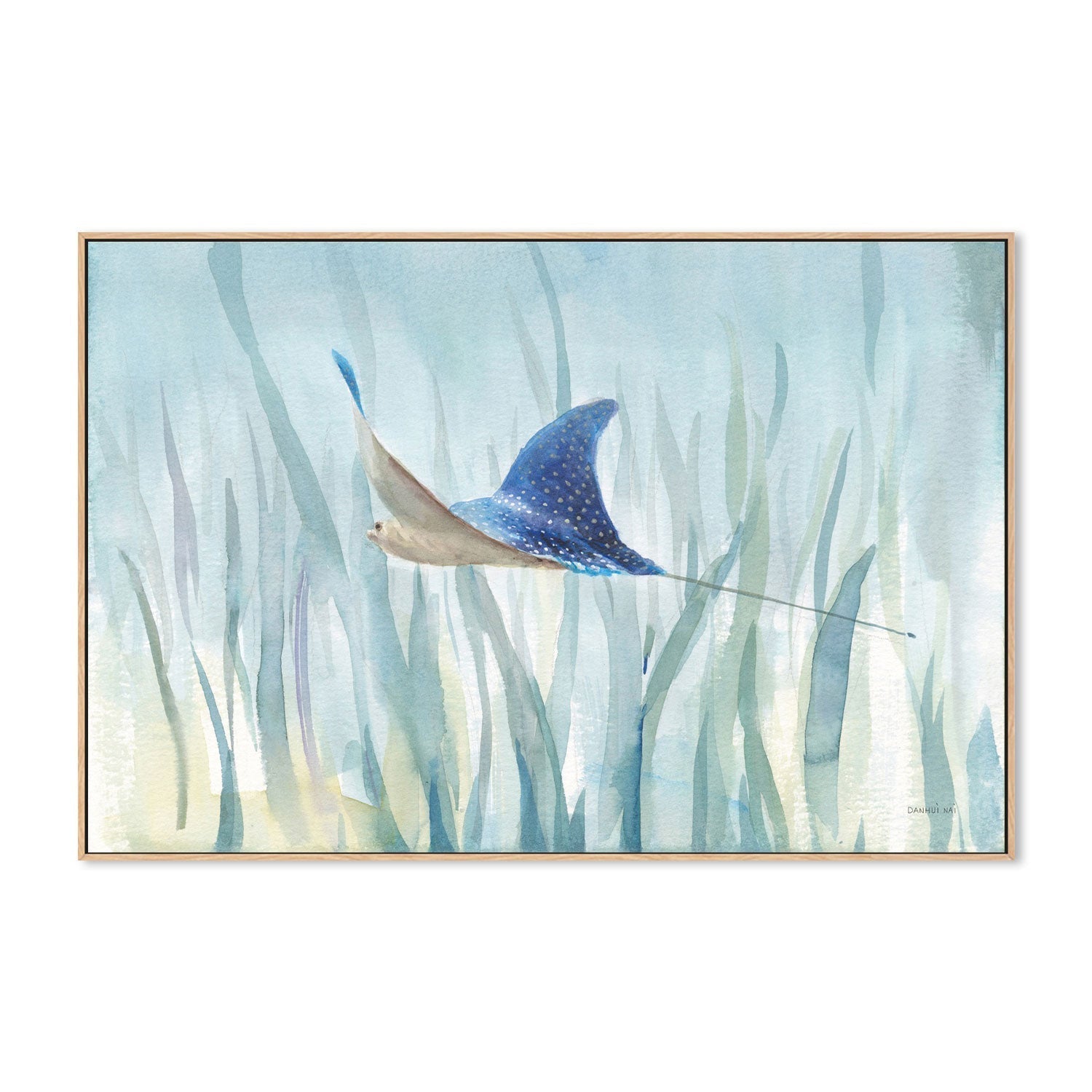 wall-art-print-canvas-poster-framed-Undersea Ray-by-Danhui Nai-Gioia Wall Art