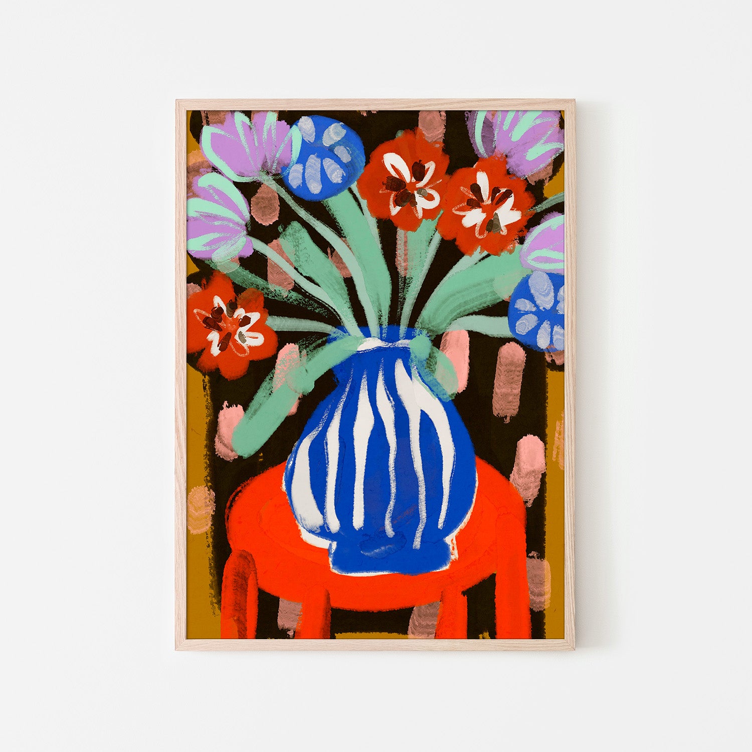 wall-art-print-canvas-poster-framed-Vase of Joyful Blooms-6