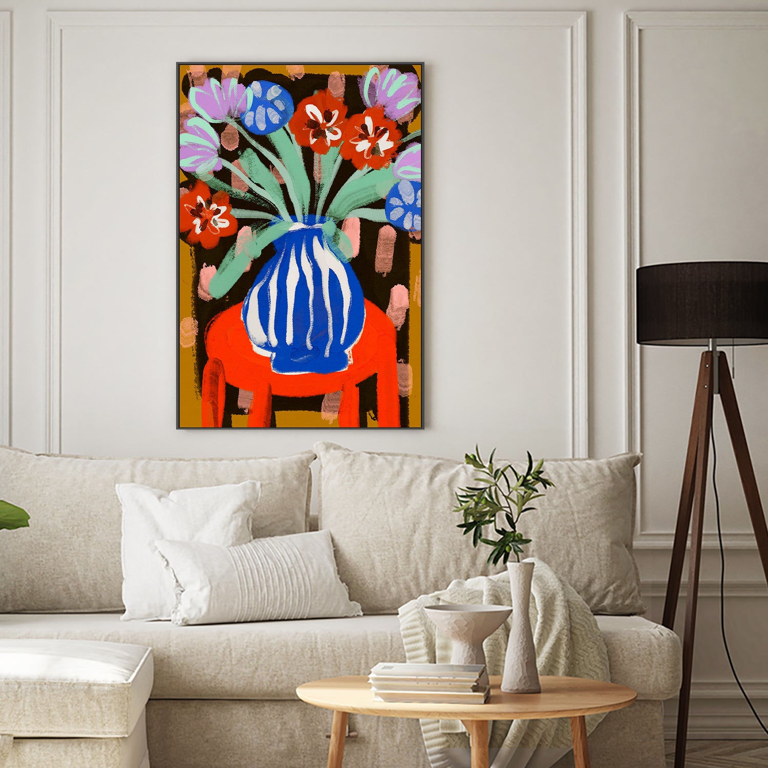 wall-art-print-canvas-poster-framed-Vase of Joyful Blooms-7