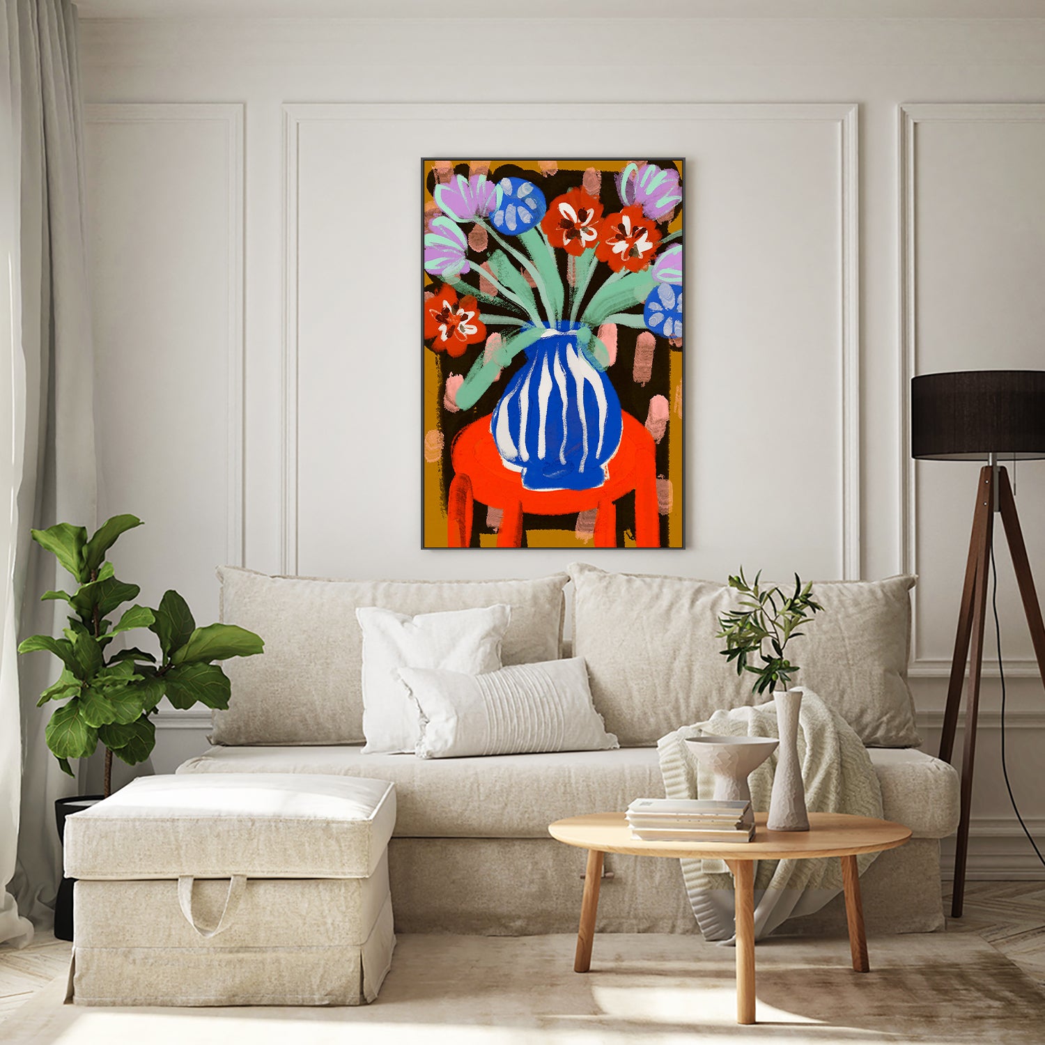 wall-art-print-canvas-poster-framed-Vase of Joyful Blooms-8