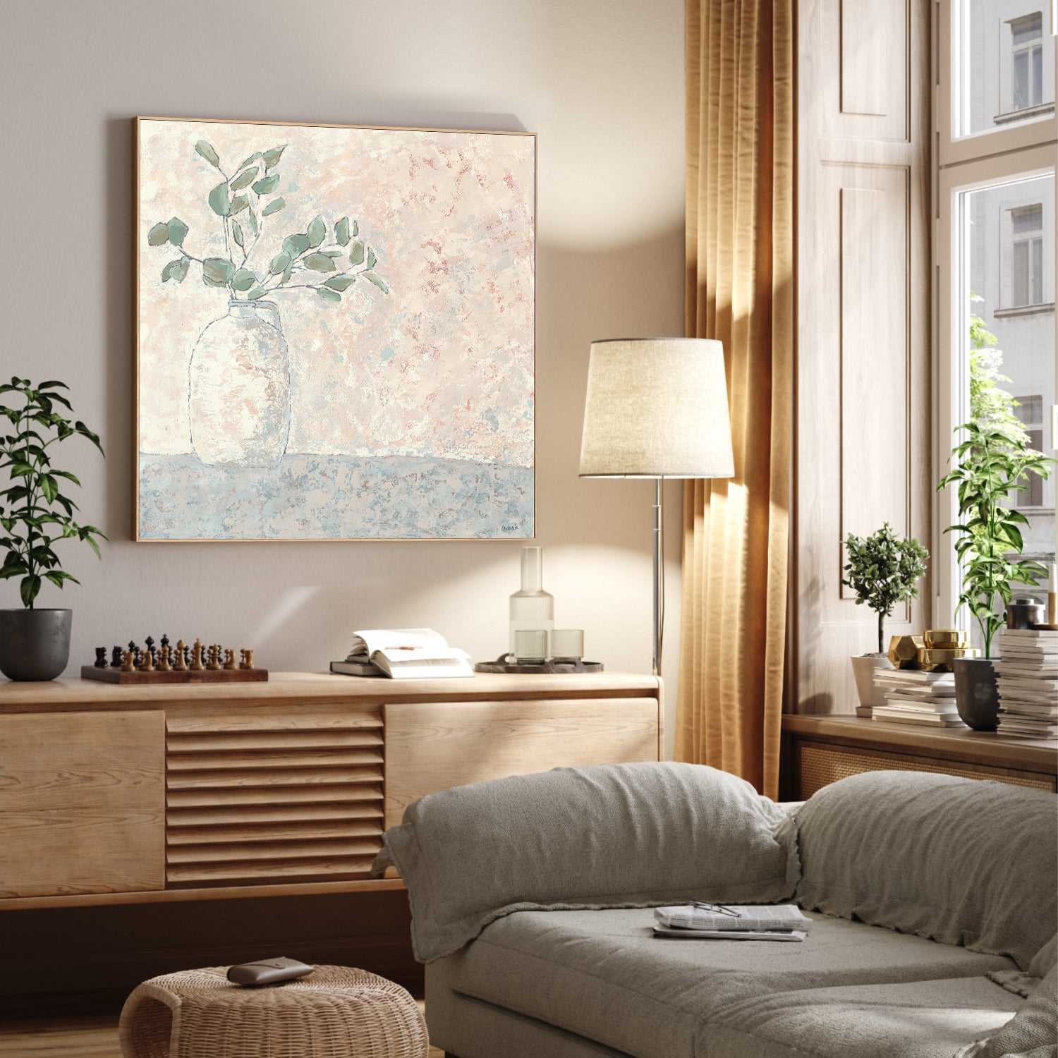 wall-art-print-canvas-poster-framed-Vase Series Eucalyptus Branch-7