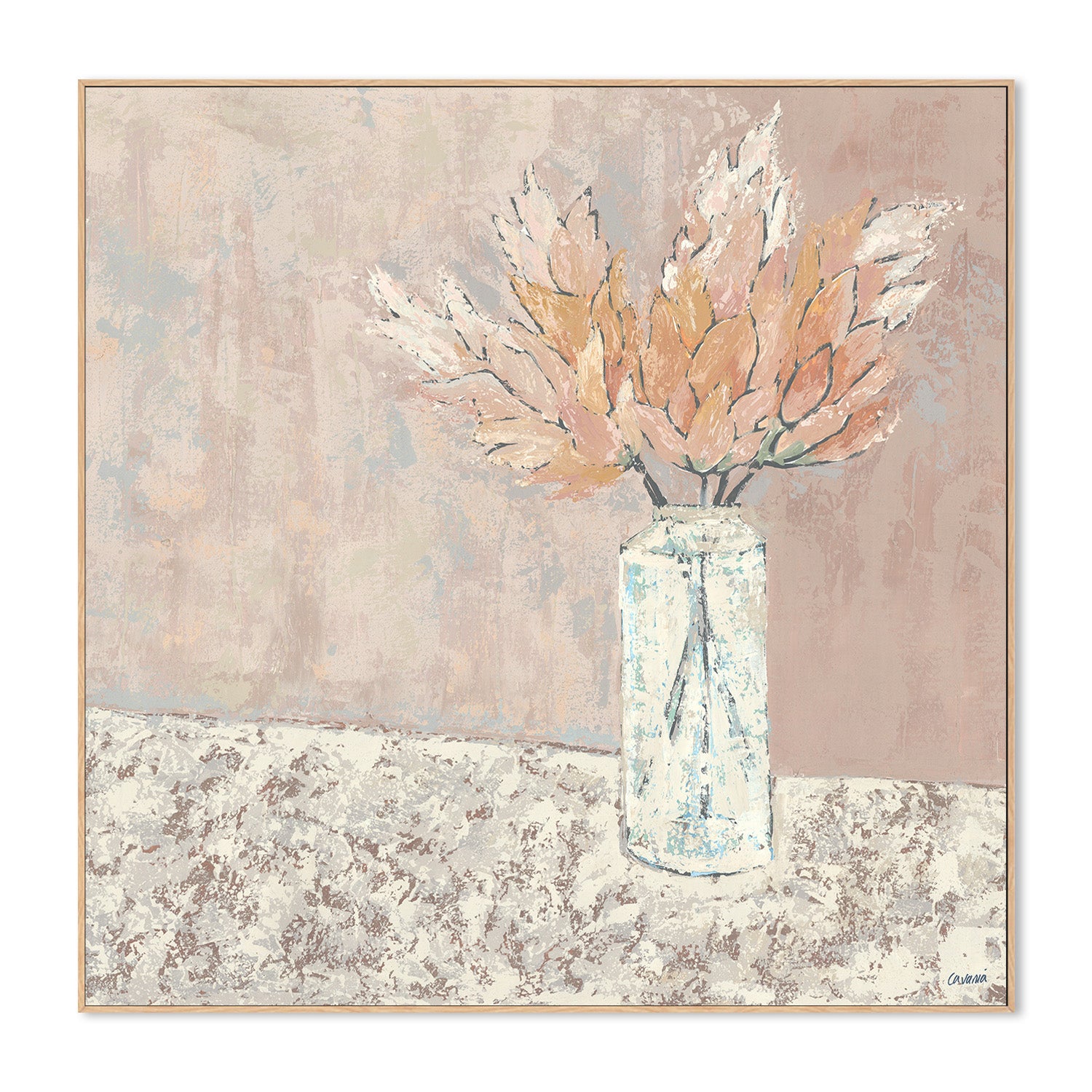 wall-art-print-canvas-poster-framed-Vase Series Pampus Grass-4