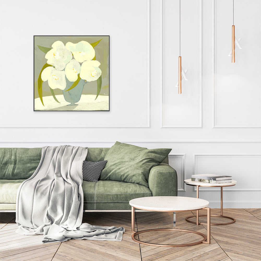 wall-art-print-canvas-poster-framed-Vase with white flowers , By Marco Marella-7