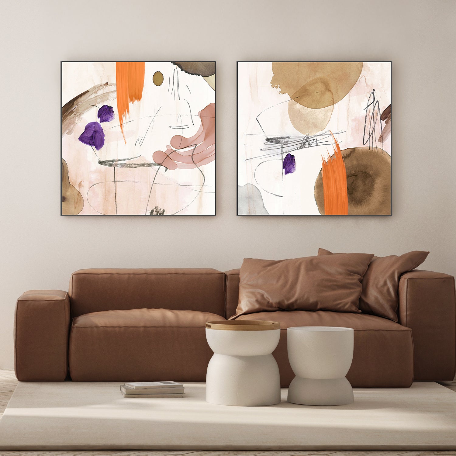 wall-art-print-canvas-poster-framed-Velvet, Style A & B, Set Of 2-2