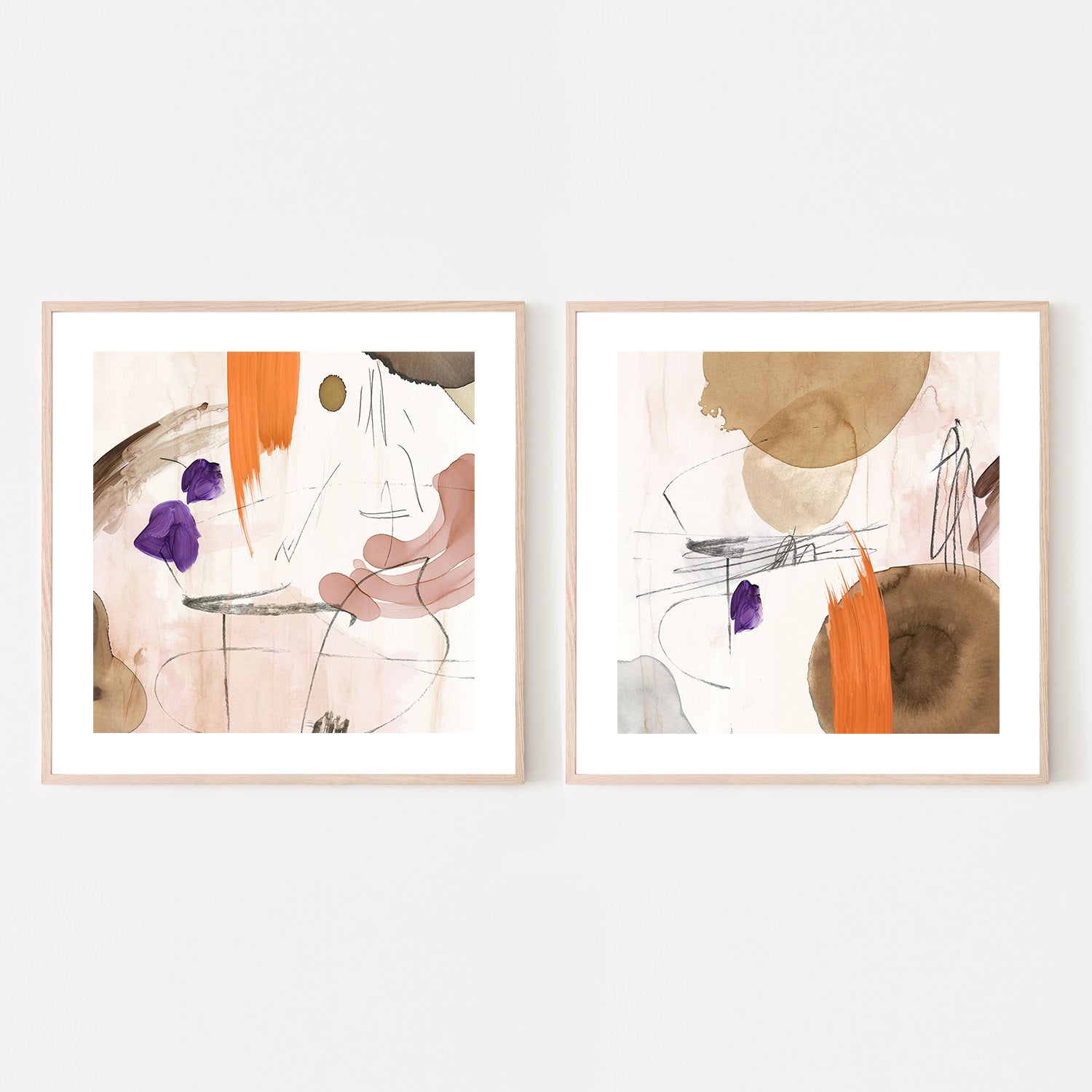 wall-art-print-canvas-poster-framed-Velvet, Style A & B, Set Of 2-6