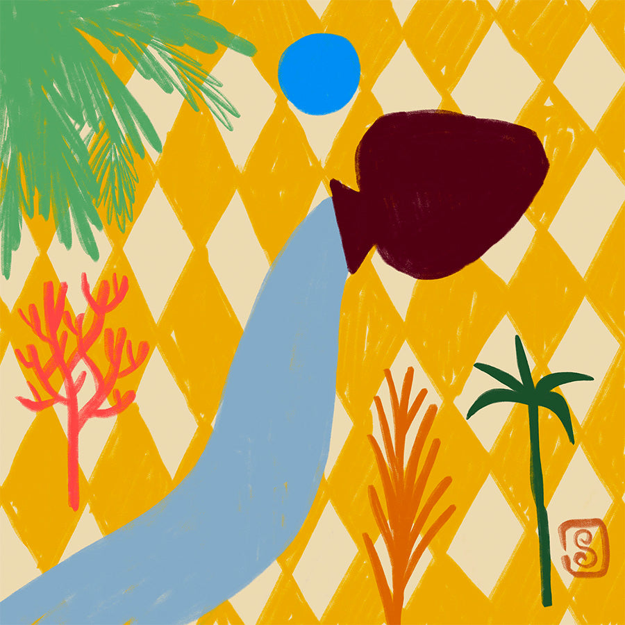 wall-art-print-canvas-poster-framed-Vibrant Oasis Flow-1