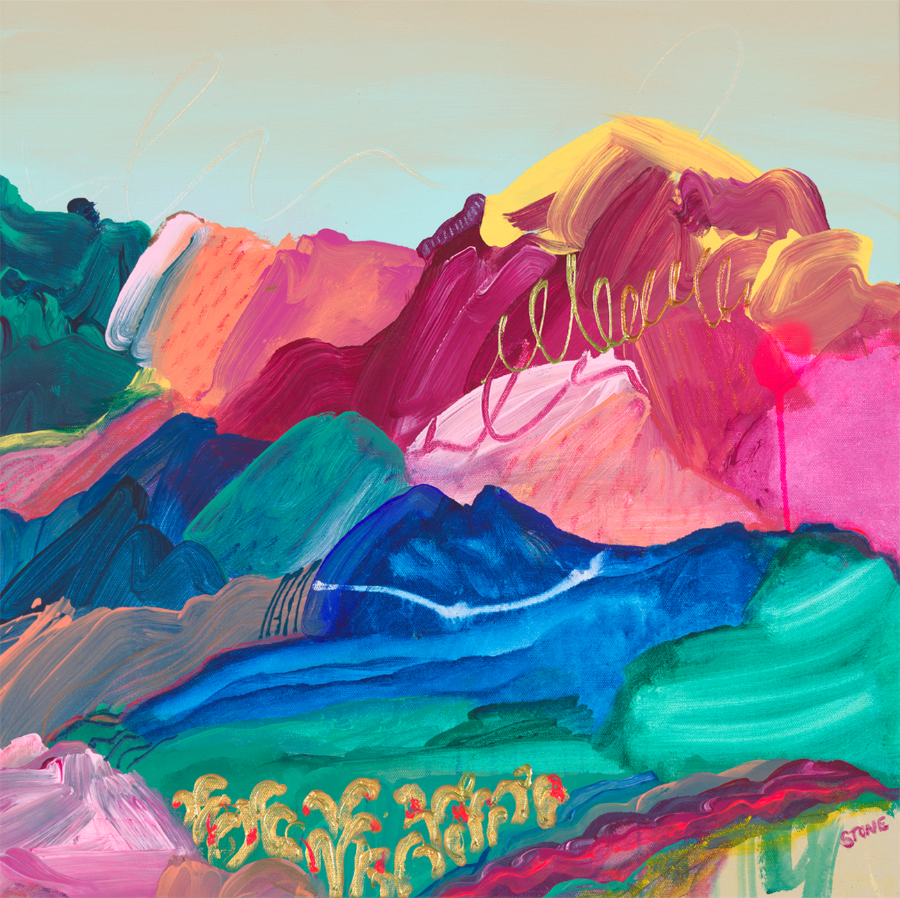 wall-art-print-canvas-poster-framed-Vibrant Valley, Style A , By Belinda Stone-1