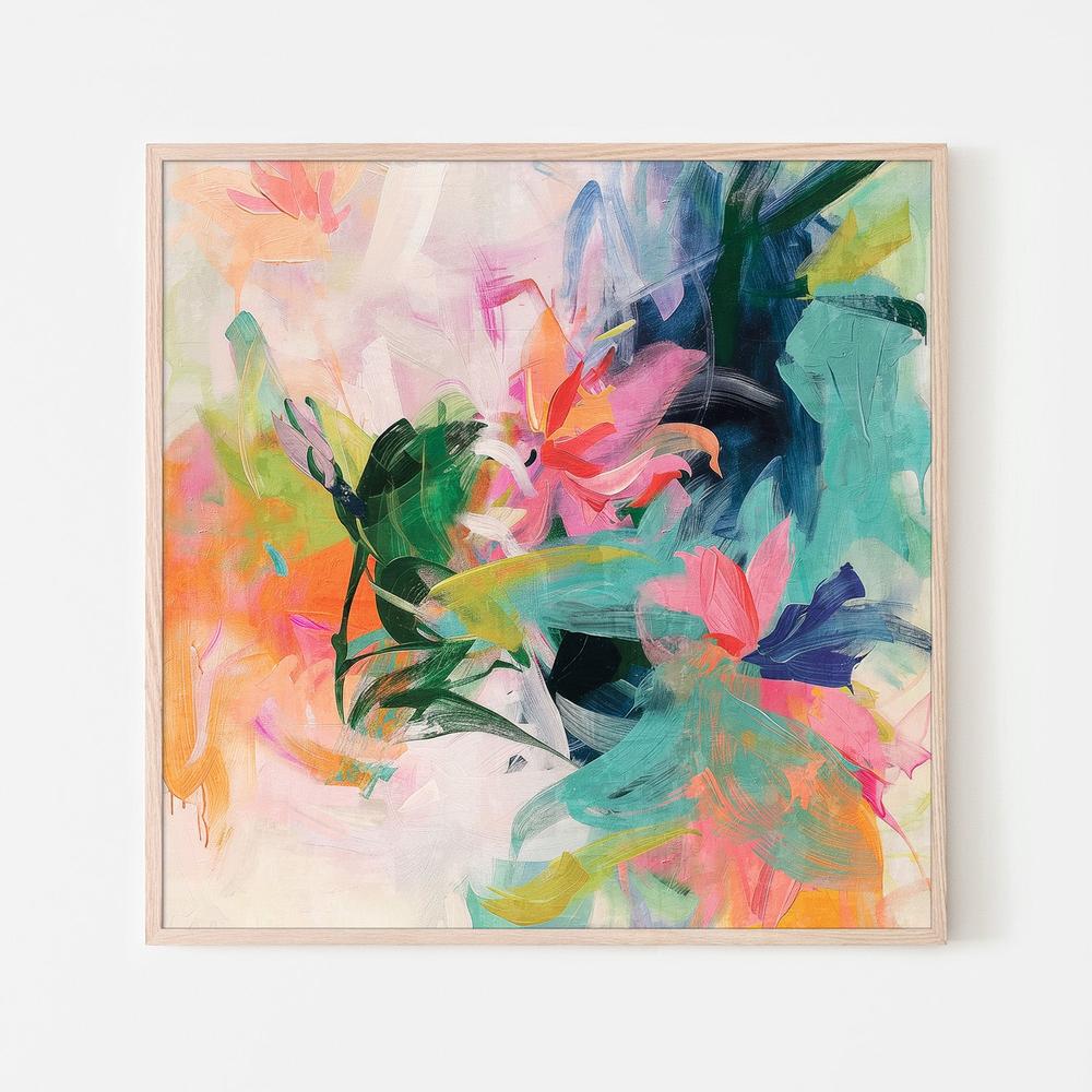 wall-art-print-canvas-poster-framed-Vibrant Whimsy, Style A-6