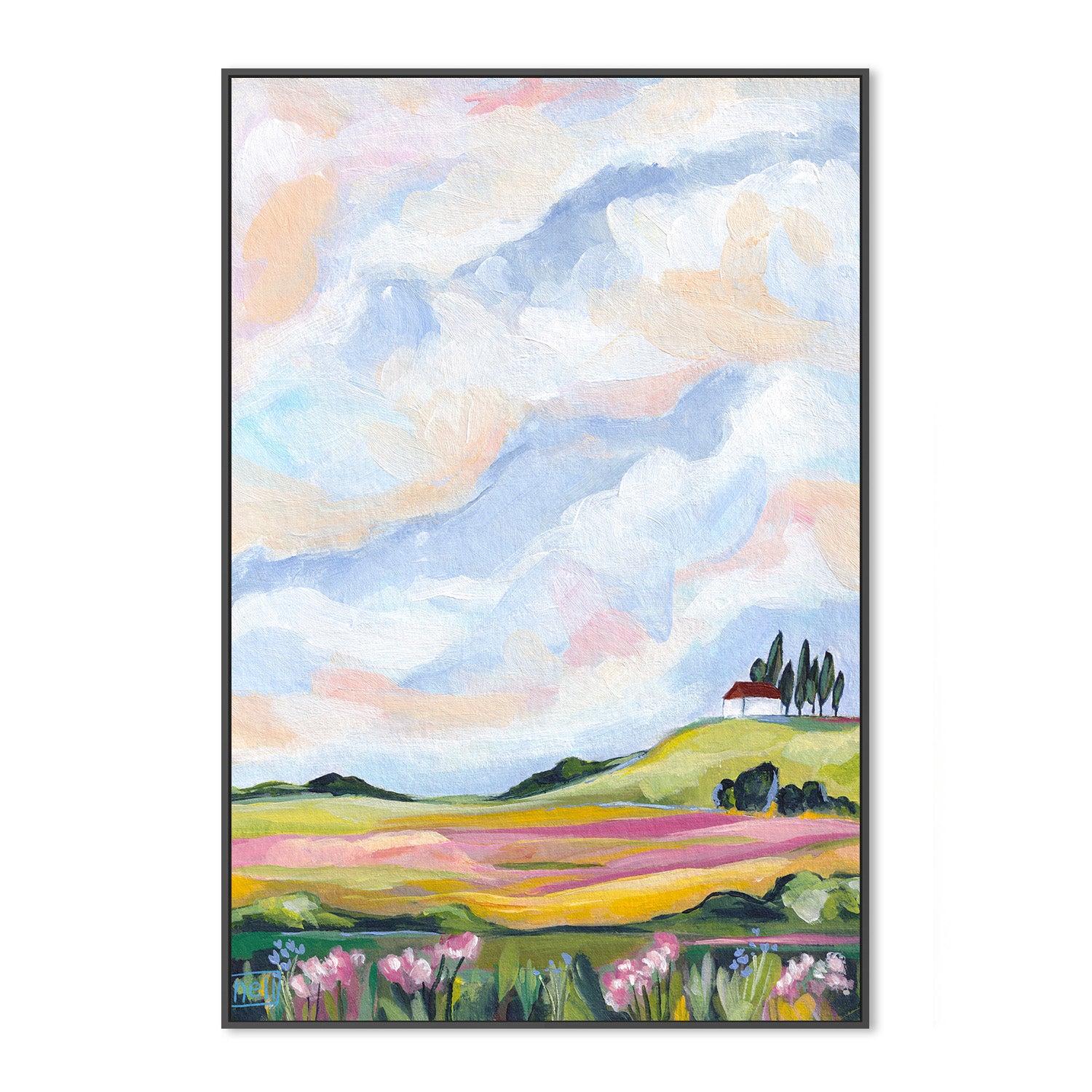 wall-art-print-canvas-poster-framed-View from the hill-3