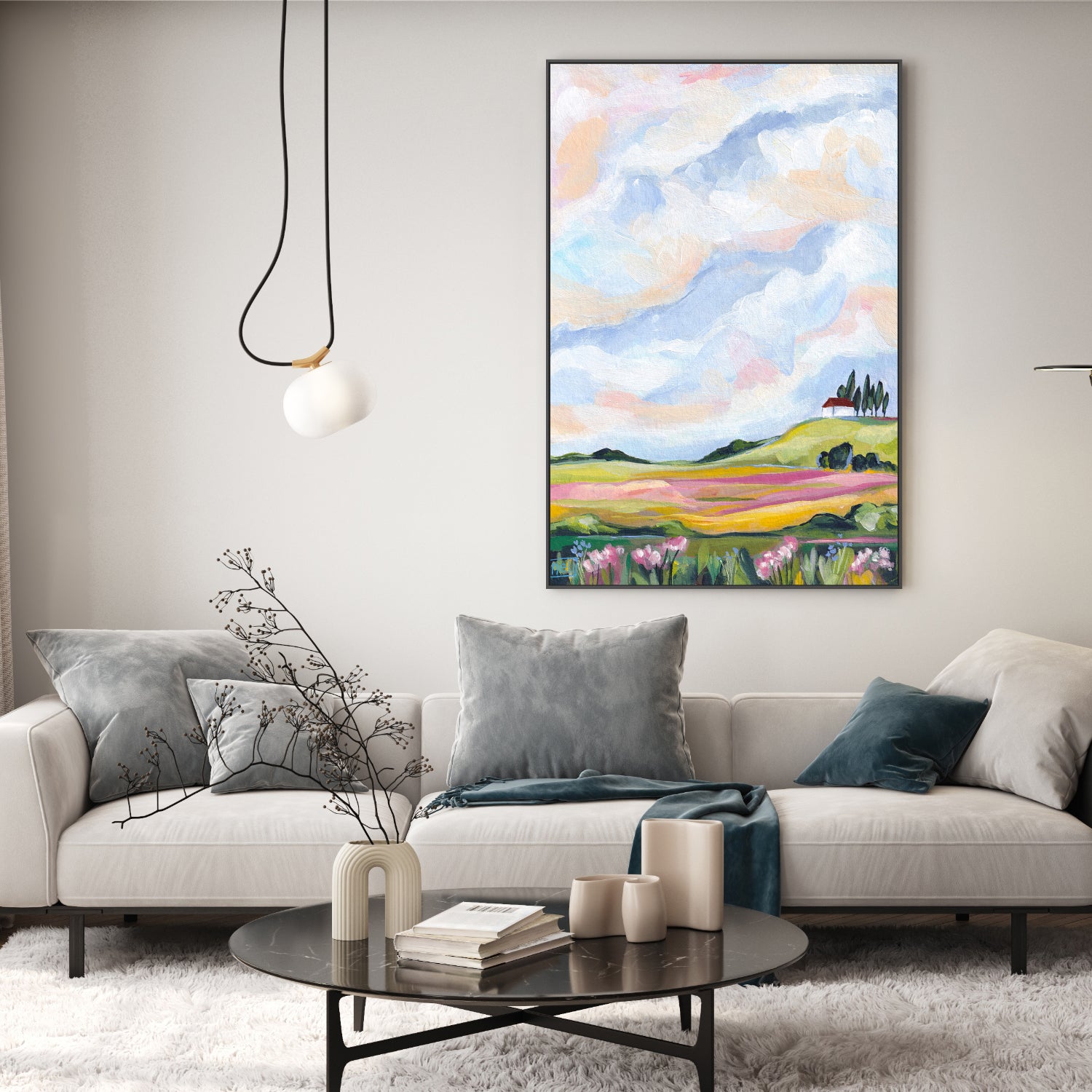 wall-art-print-canvas-poster-framed-View from the hill-7