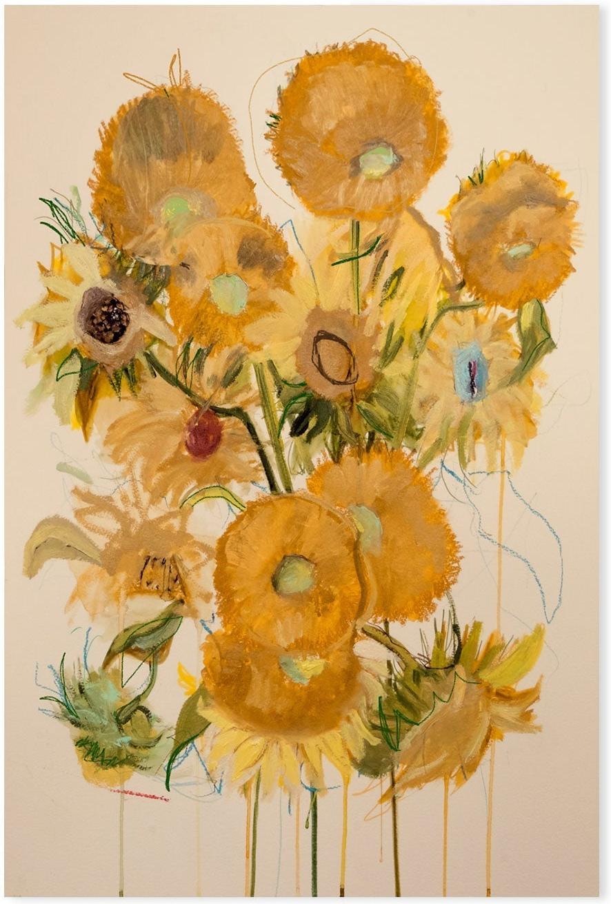 wall-art-print-canvas-poster-framed-Vincent's Flowers , By Leigh Viner-GIOIA-WALL-ART