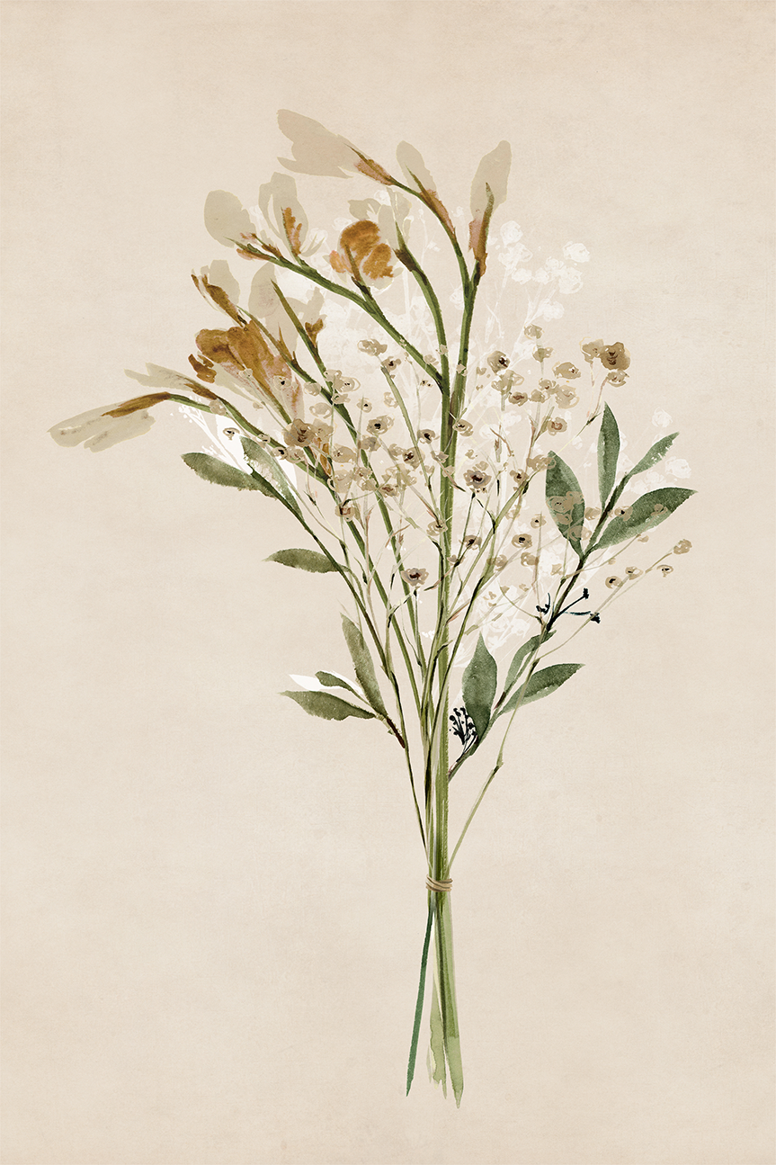 wall-art-print-canvas-poster-framed-Vintage Dried Bunch, Style B , By Isabelle Z-1