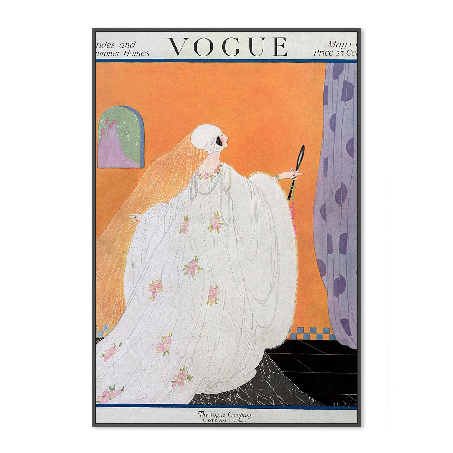 wall-art-print-canvas-poster-framed-Vintage Fashion Cover V-2