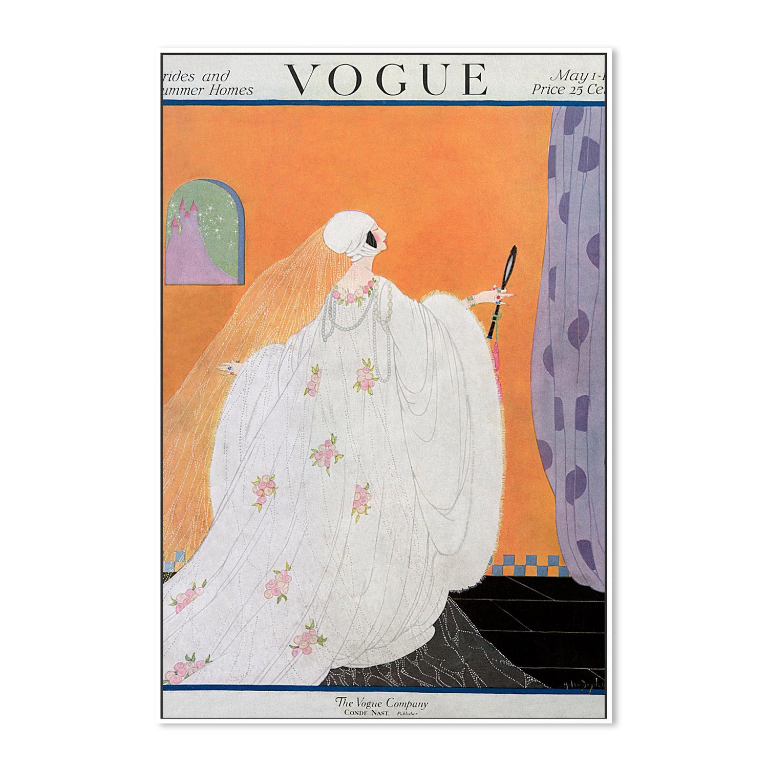 wall-art-print-canvas-poster-framed-Vintage Fashion Cover V-4